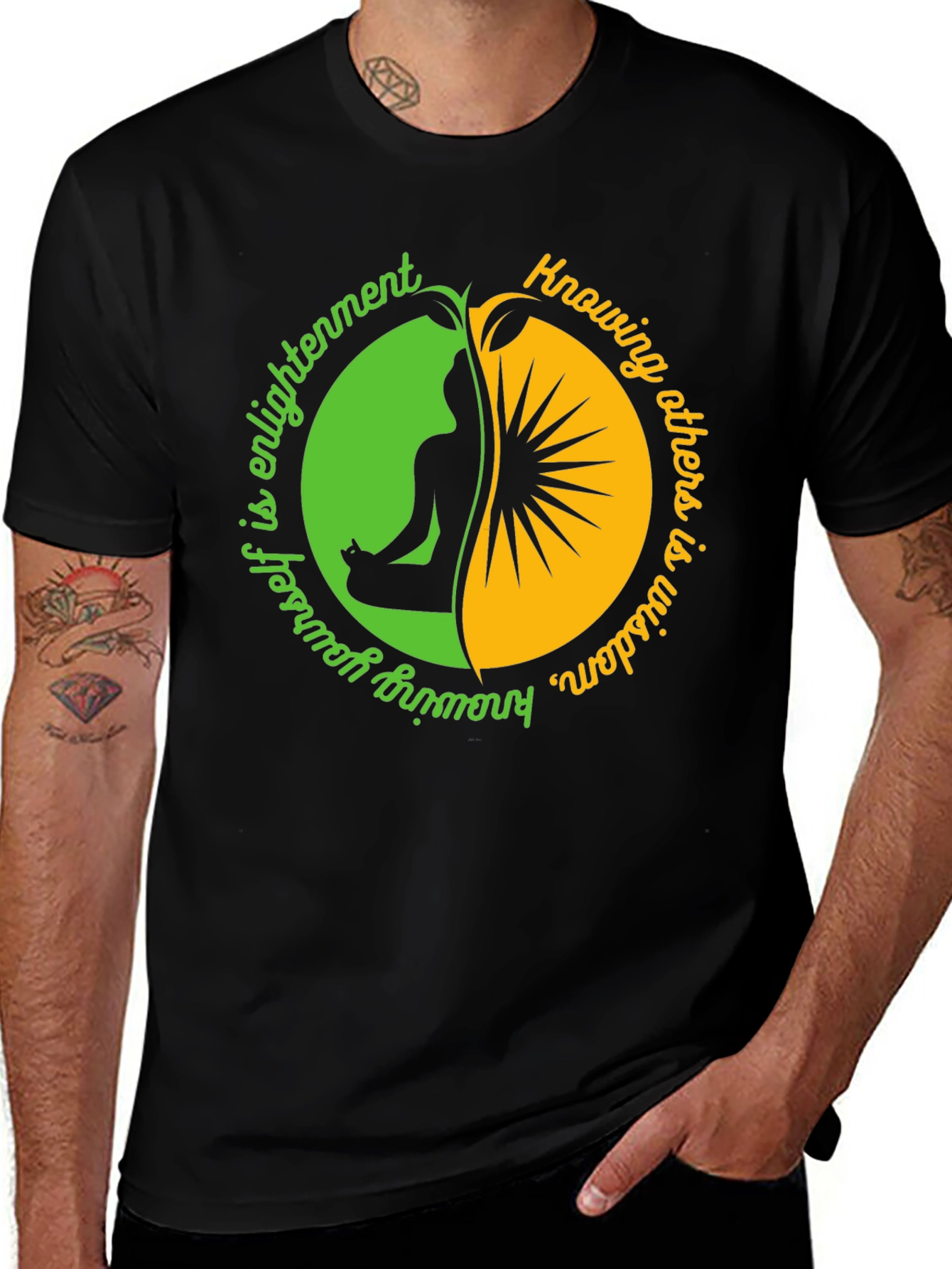 Black Enlightenment Wisdom Graphic Tee main image