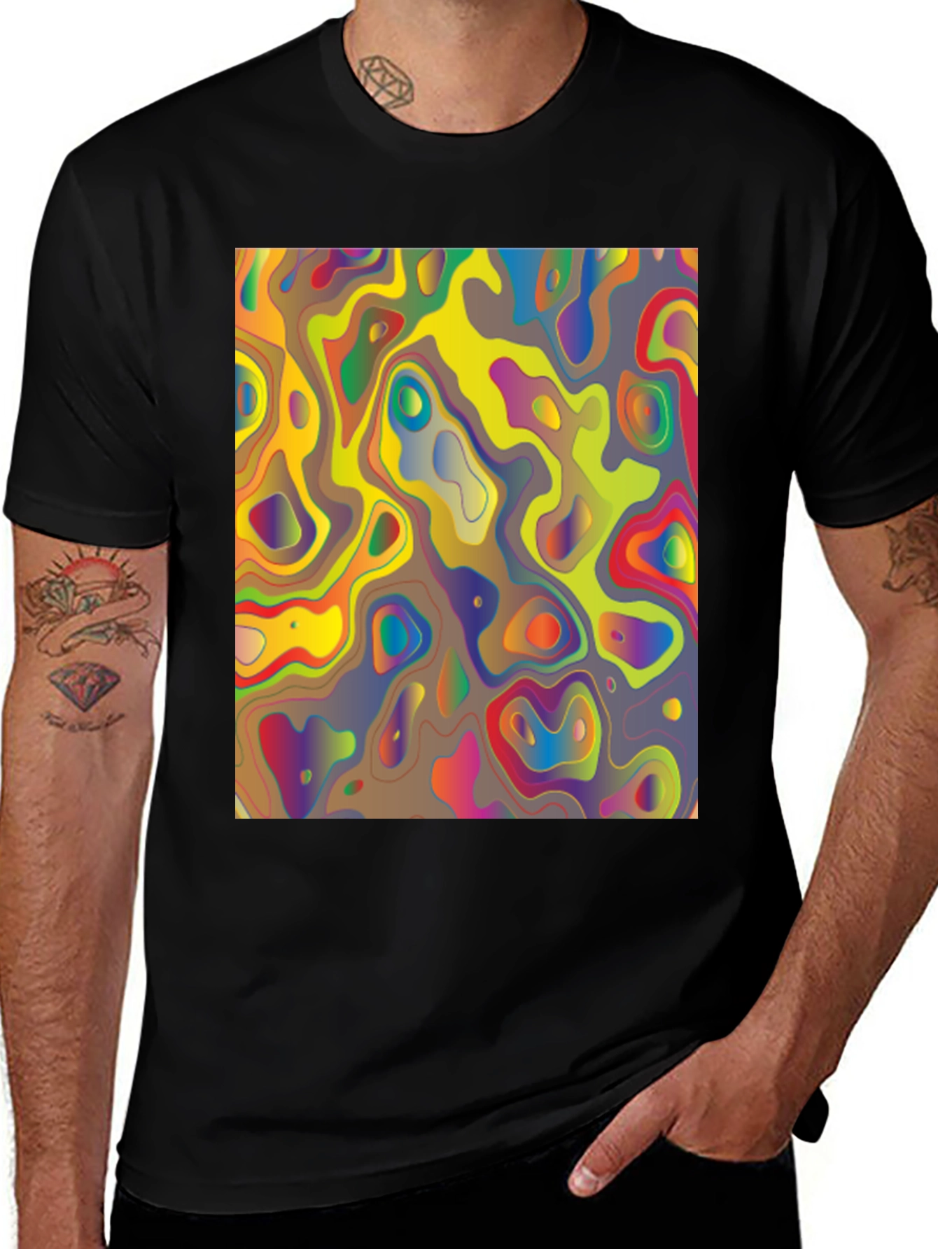 Variant 24 of Abstract Art Graphic Tee - Modern Style