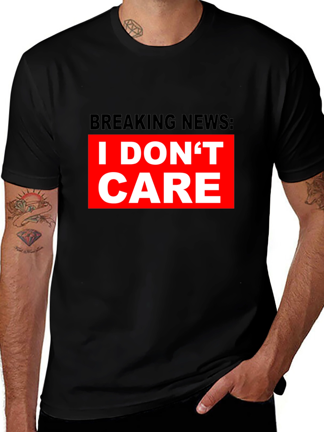 Variant 28 of Breaking News I Don't Care T-Shirt - Bold Statement Tee