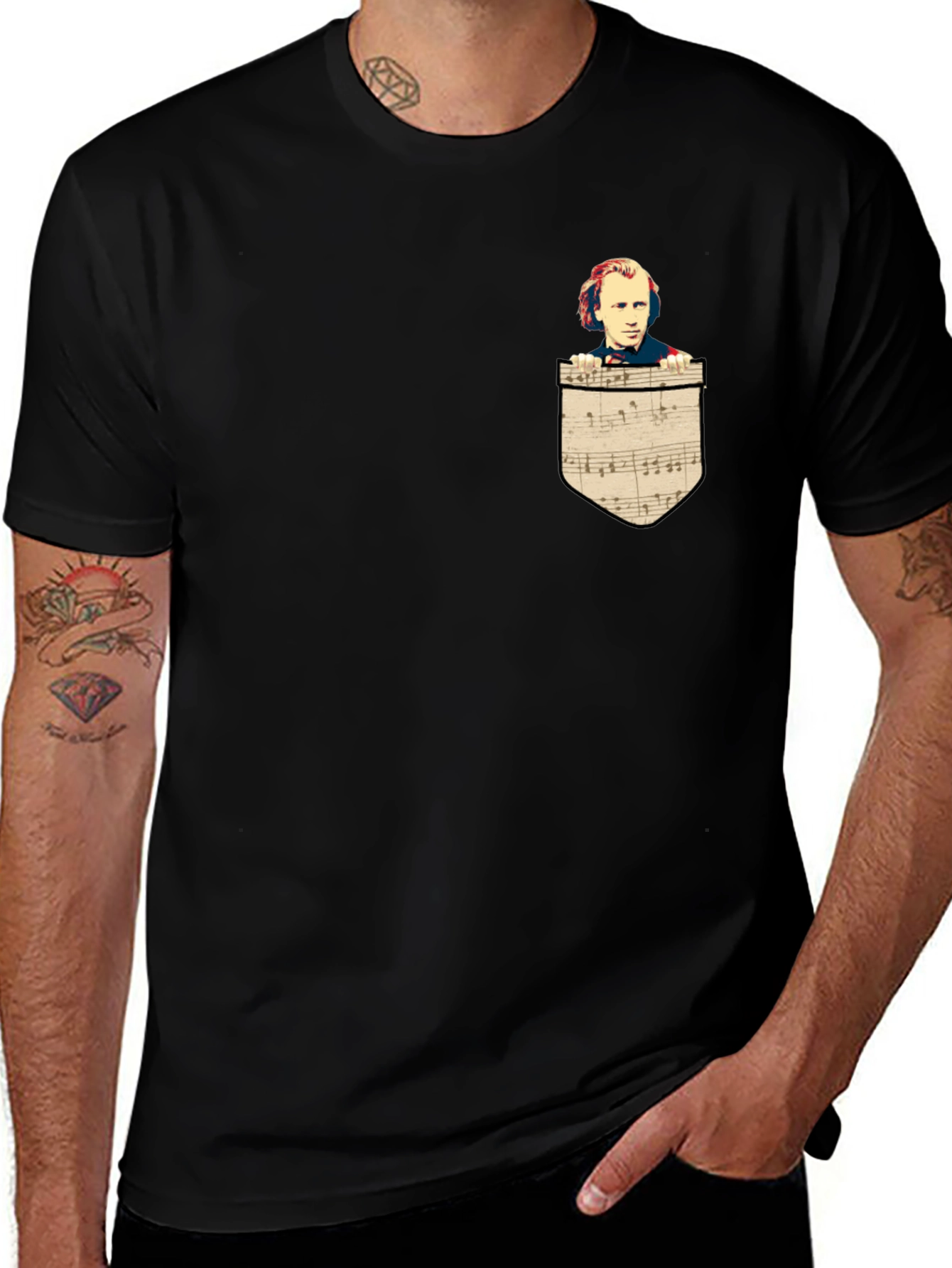 Classical Music Composer Pocket T-Shirt