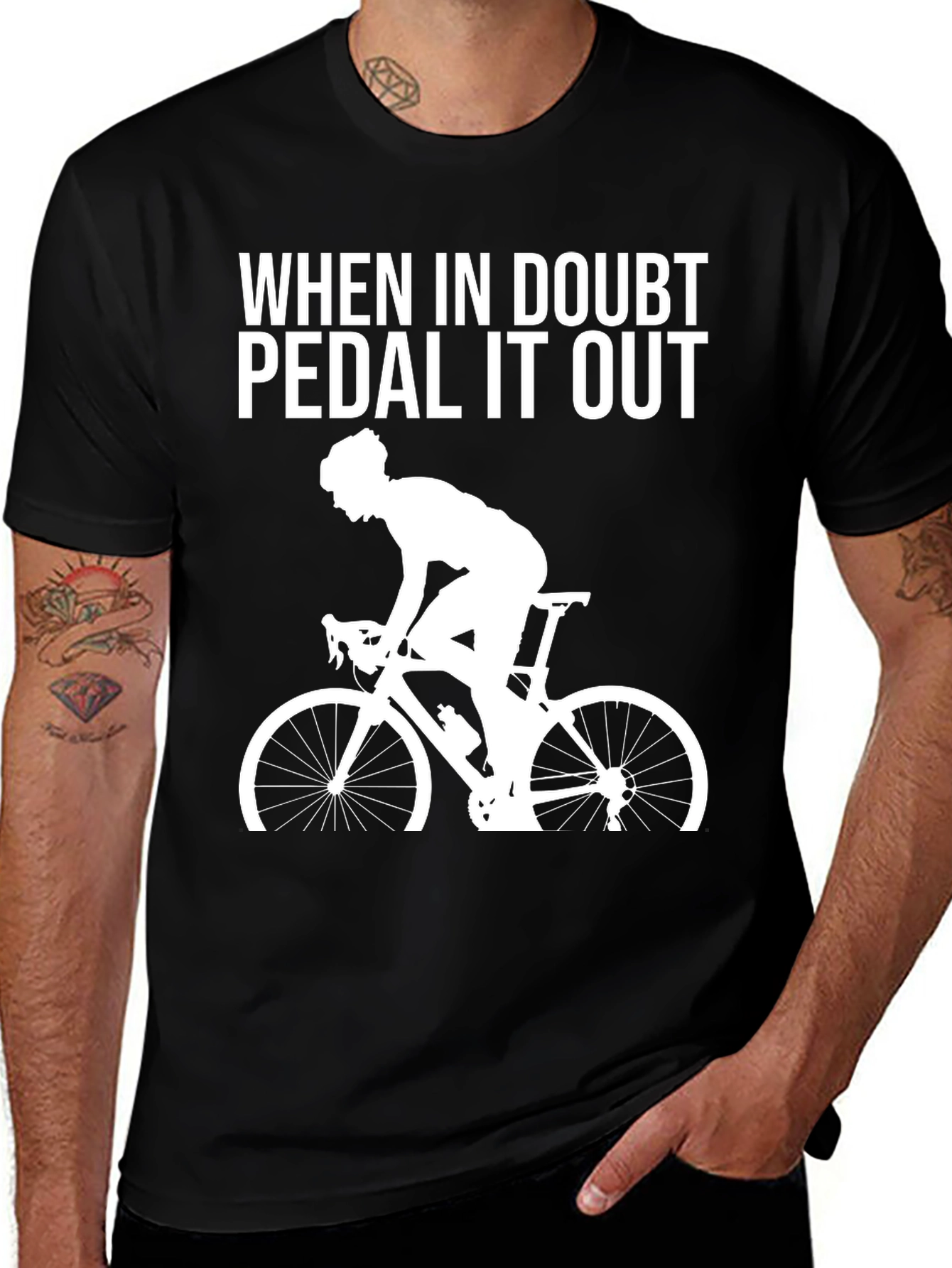 Variant 5 of Pedal It Out Graphic Tee - Cyclist T-Shirt