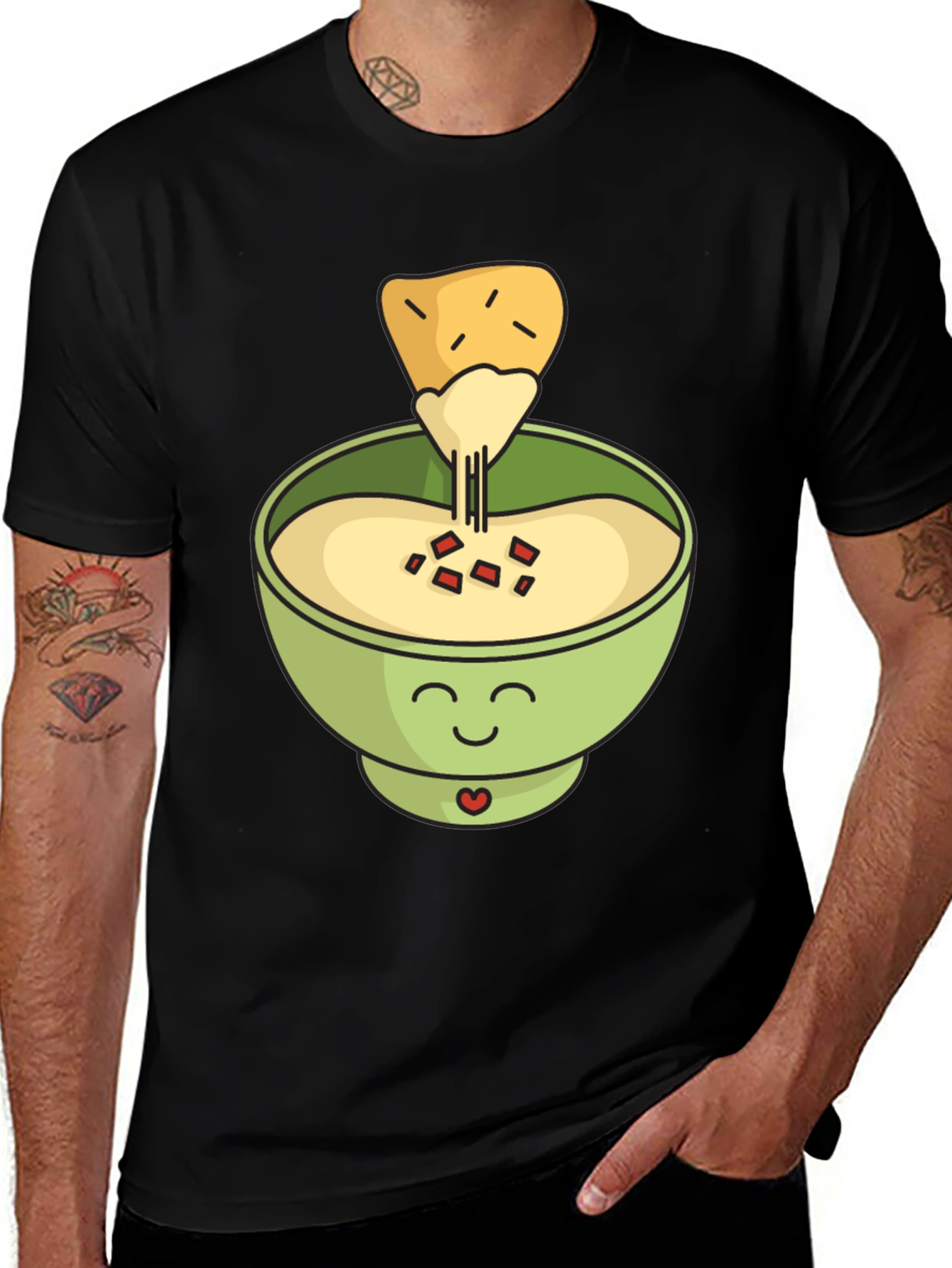 Variant 11 of Cute Cartoon Queso Dip and Chip Graphic Tee