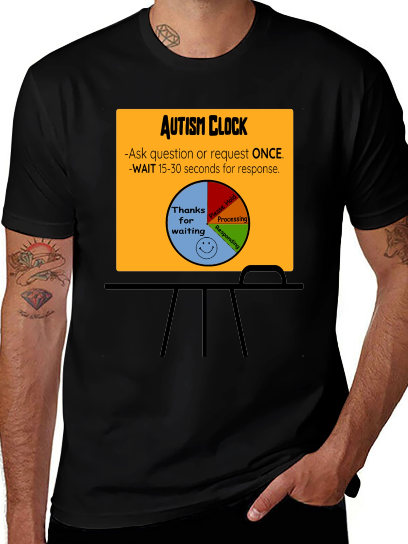Autism Clock T-Shirt: Patience & Understanding