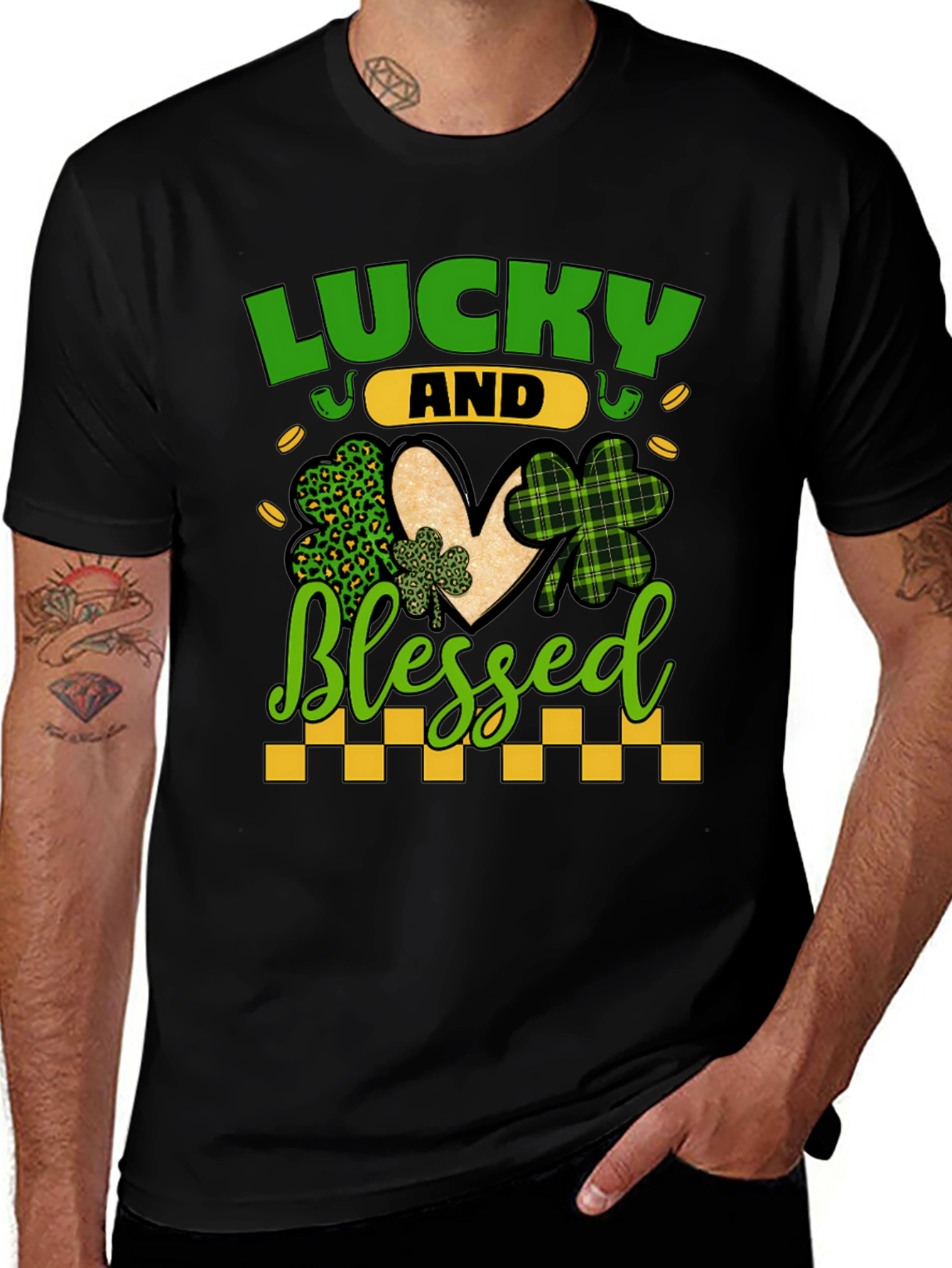 Variant 19 of Lucky & Blessed St. Patrick's Day Graphic Tee