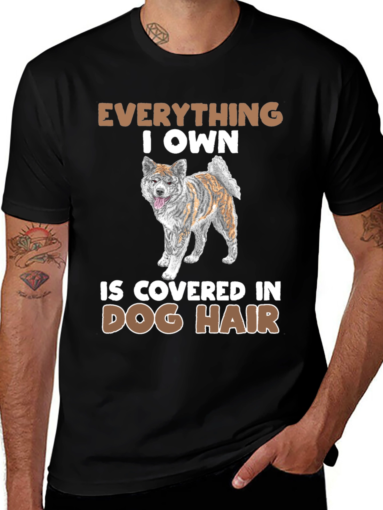 Variant 13 of Dog Hair T-Shirt: Everything I Own Covered