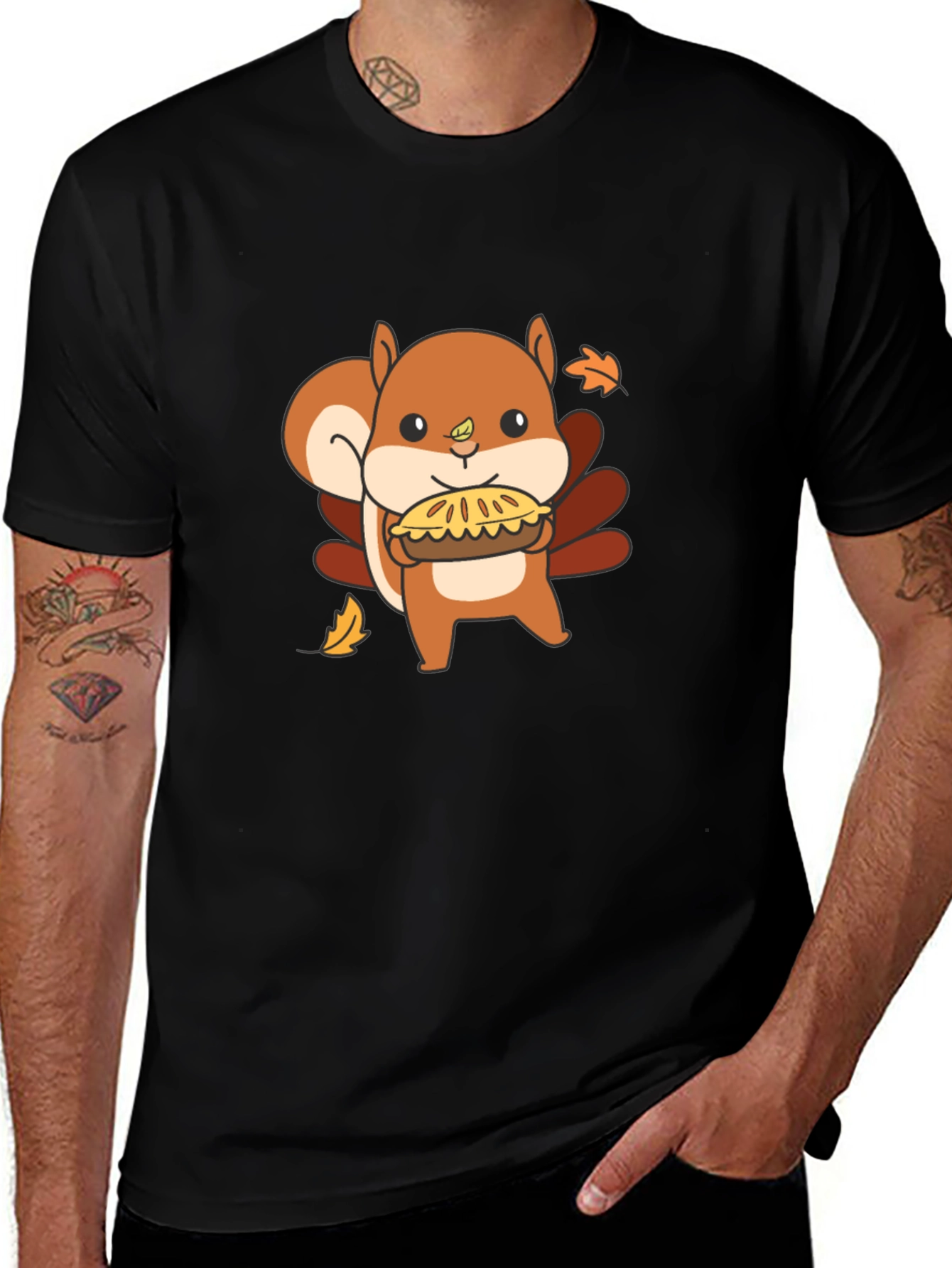 Variant 2 of Cute Squirrel Pie Thanksgiving T-Shirt
