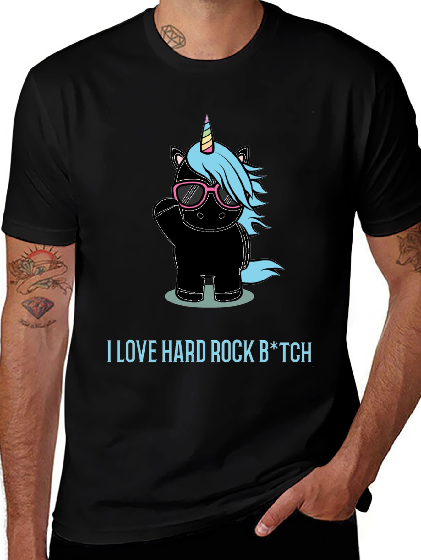 Variant 7 of Hard Rock Unicorn Graphic T-Shirt
