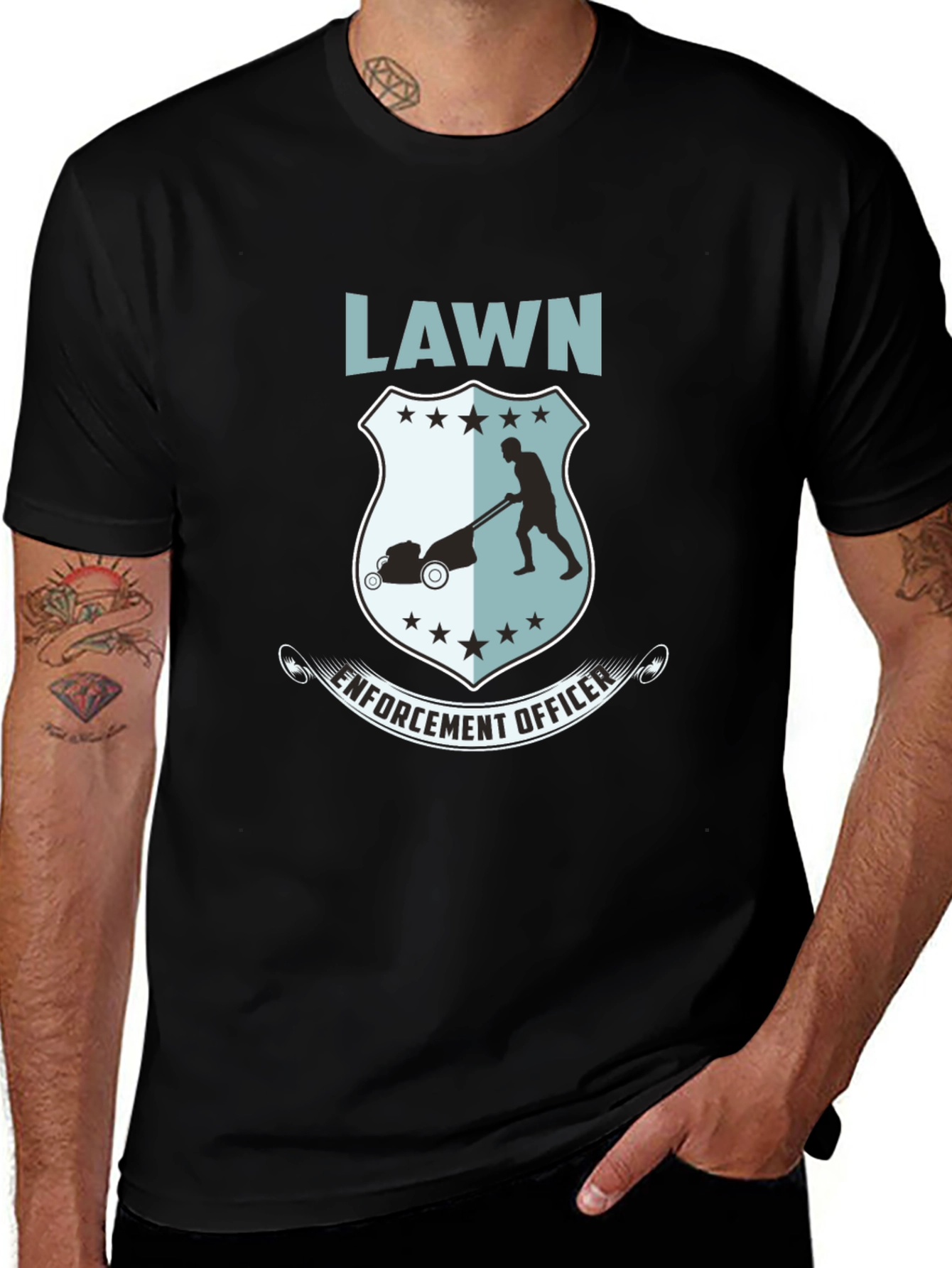 Lawn Enforcement Officer Graphic T-Shirt