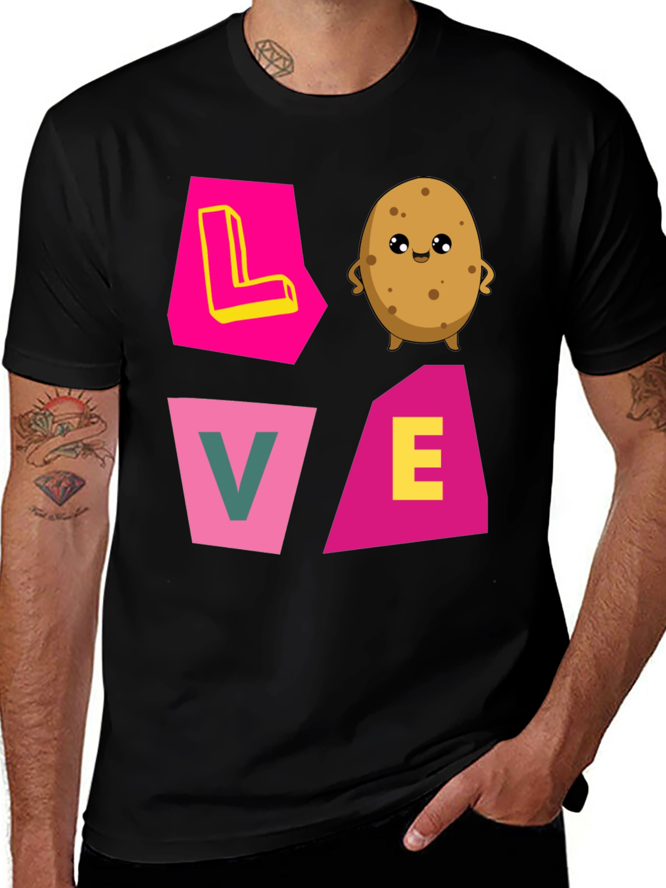 Variant 29 of Love Potato Graphic Tee - Cute Foodie Shirt