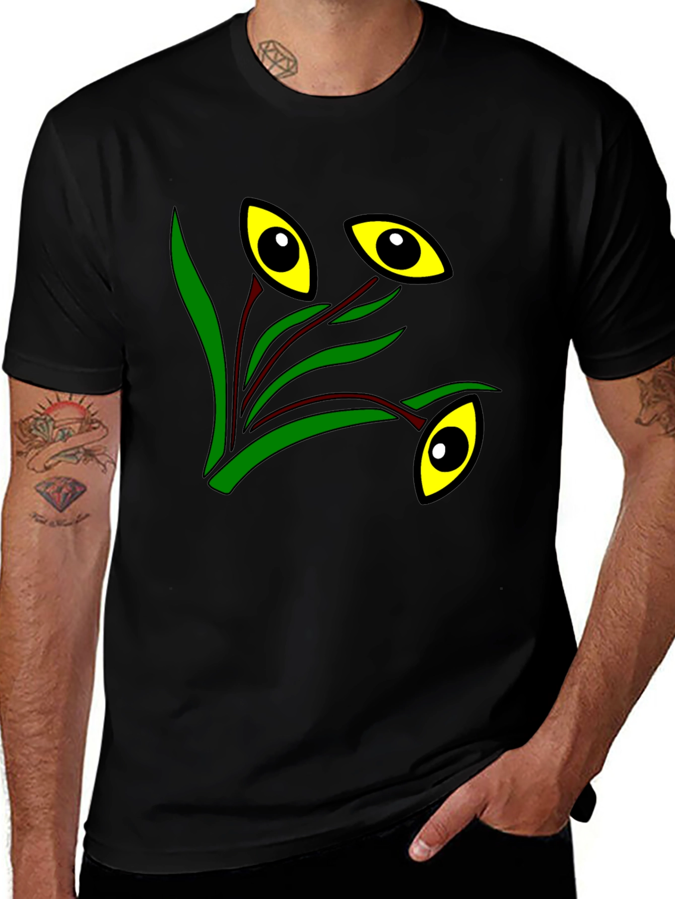 Variant 8 of Eye-Catching Graphic Tee - Black