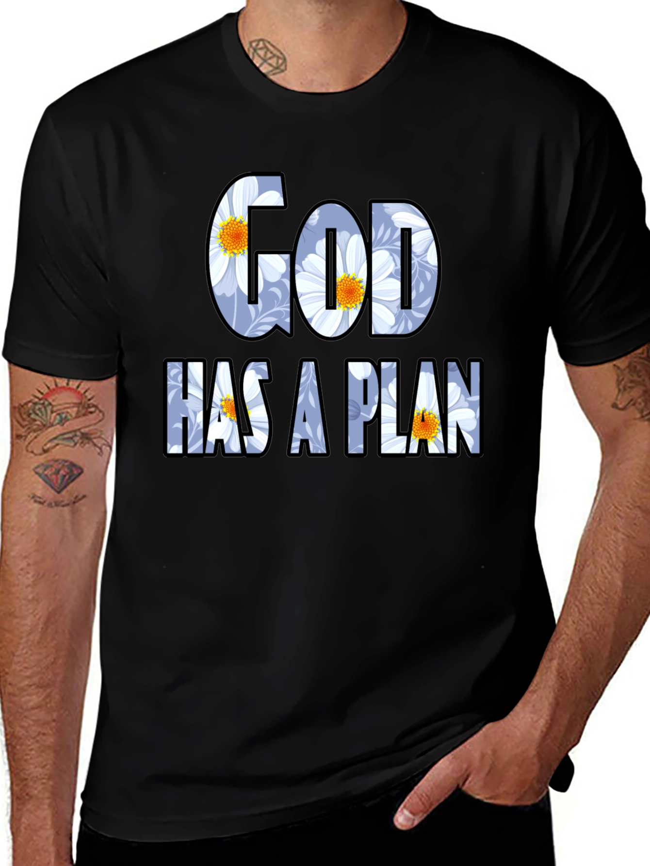 God Has a Plan Floral Graphic T-Shirt