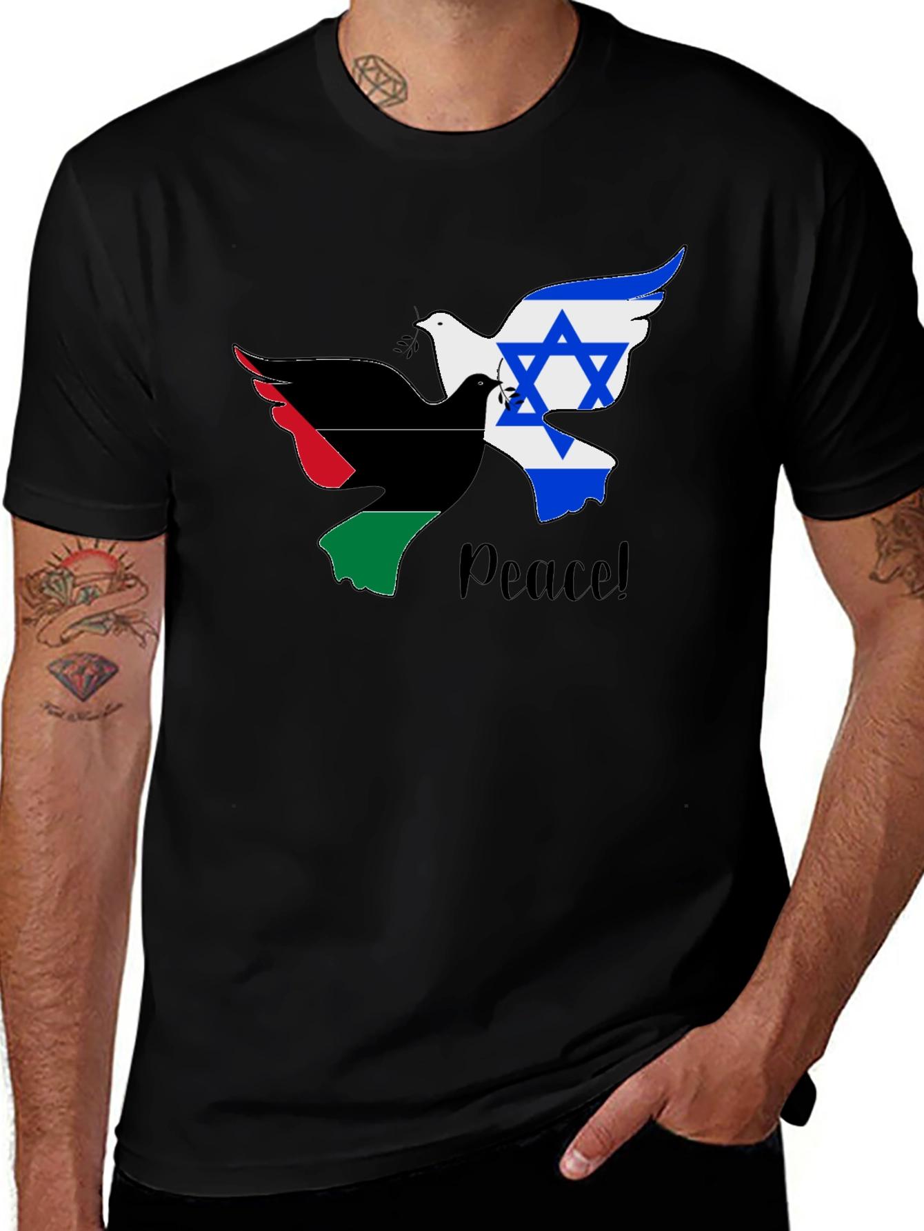 Peace Dove T-Shirt: Israel & Palestine United