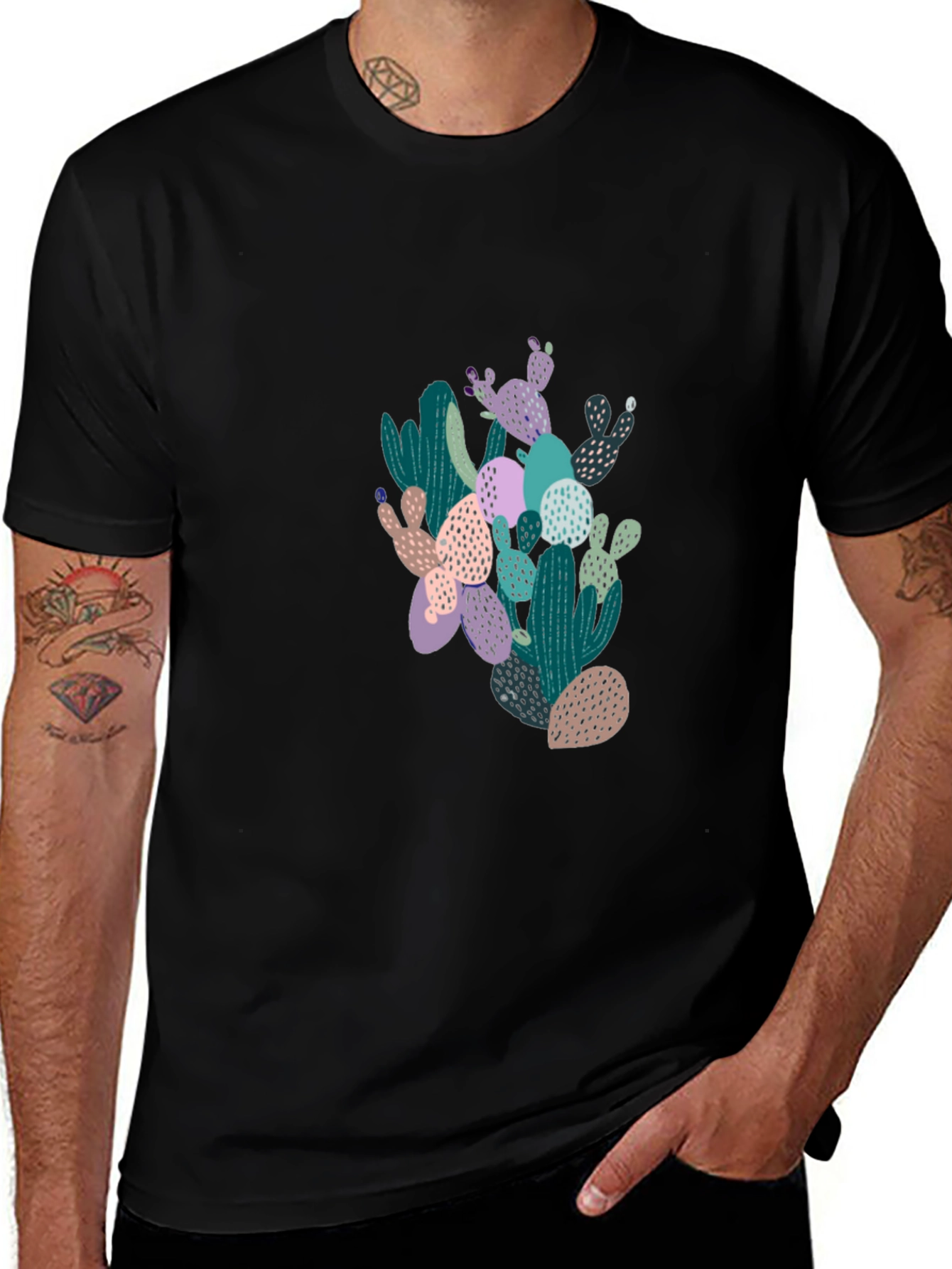 Variant 7 of Cactus Graphic Tee - Trendy Desert Style