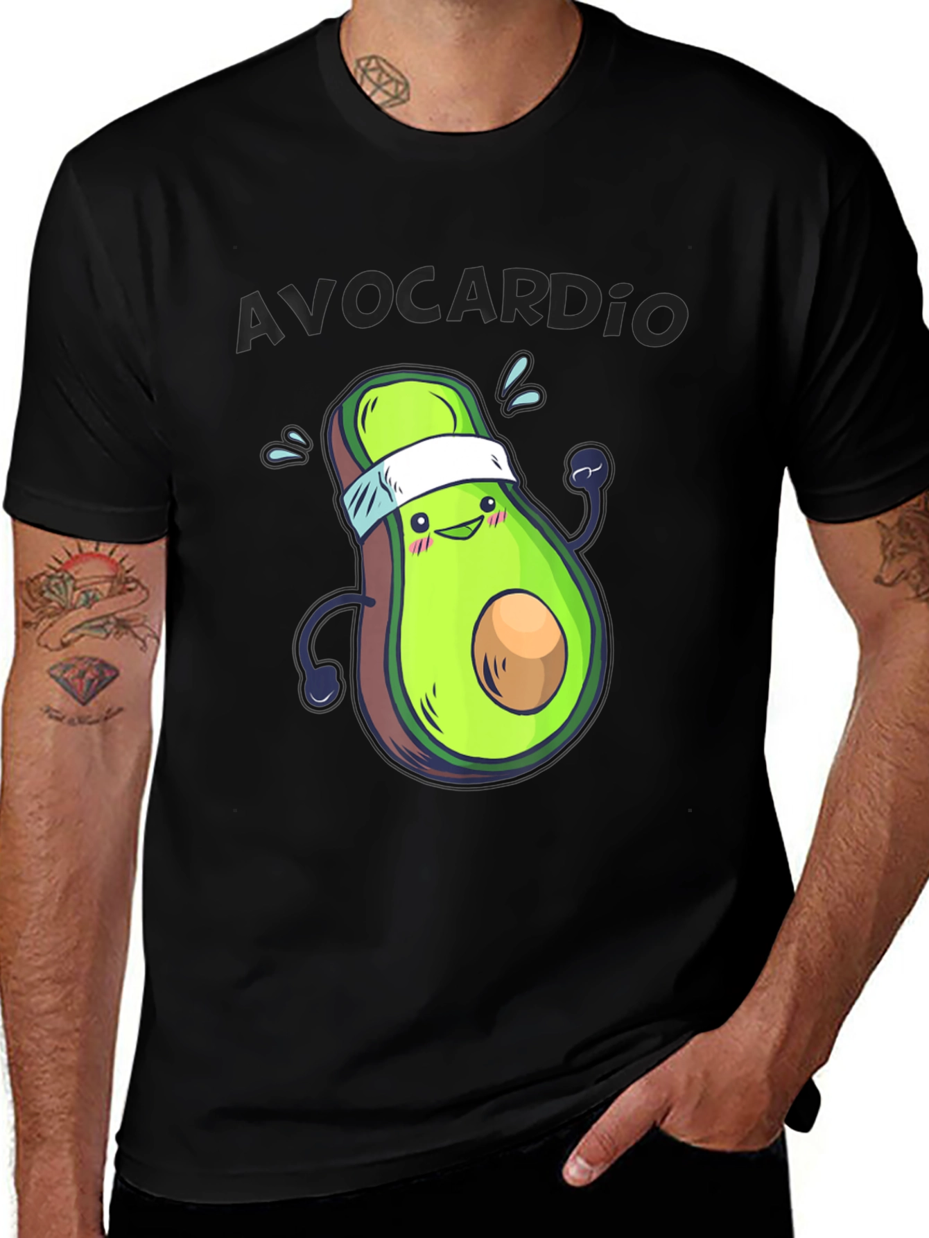 Variant 22 of Avocardio Funny Avocado Workout T-Shirt