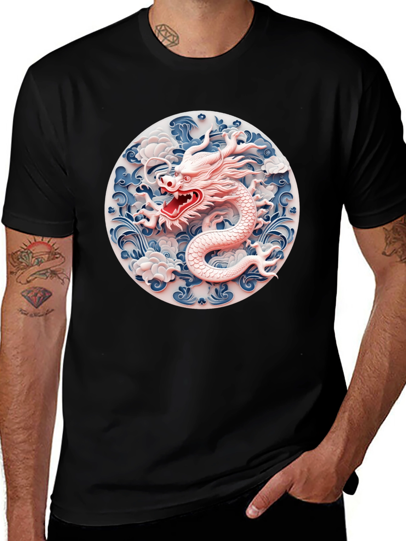 Variant 7 of Dragon Graphic Tee - Lucky Style