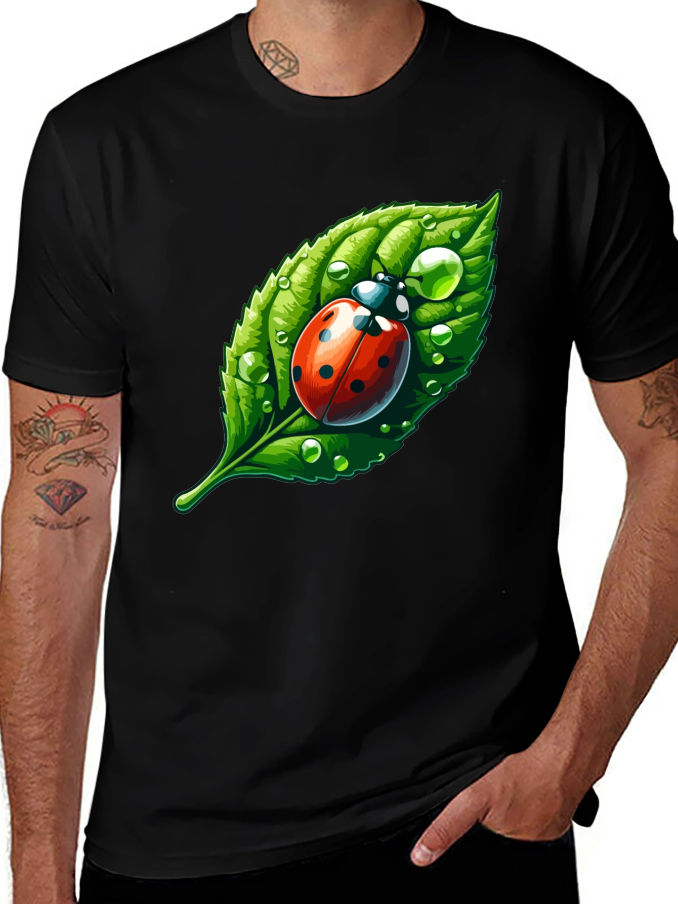 Variant 30 of Ladybug on Leaf Graphic T-Shirt