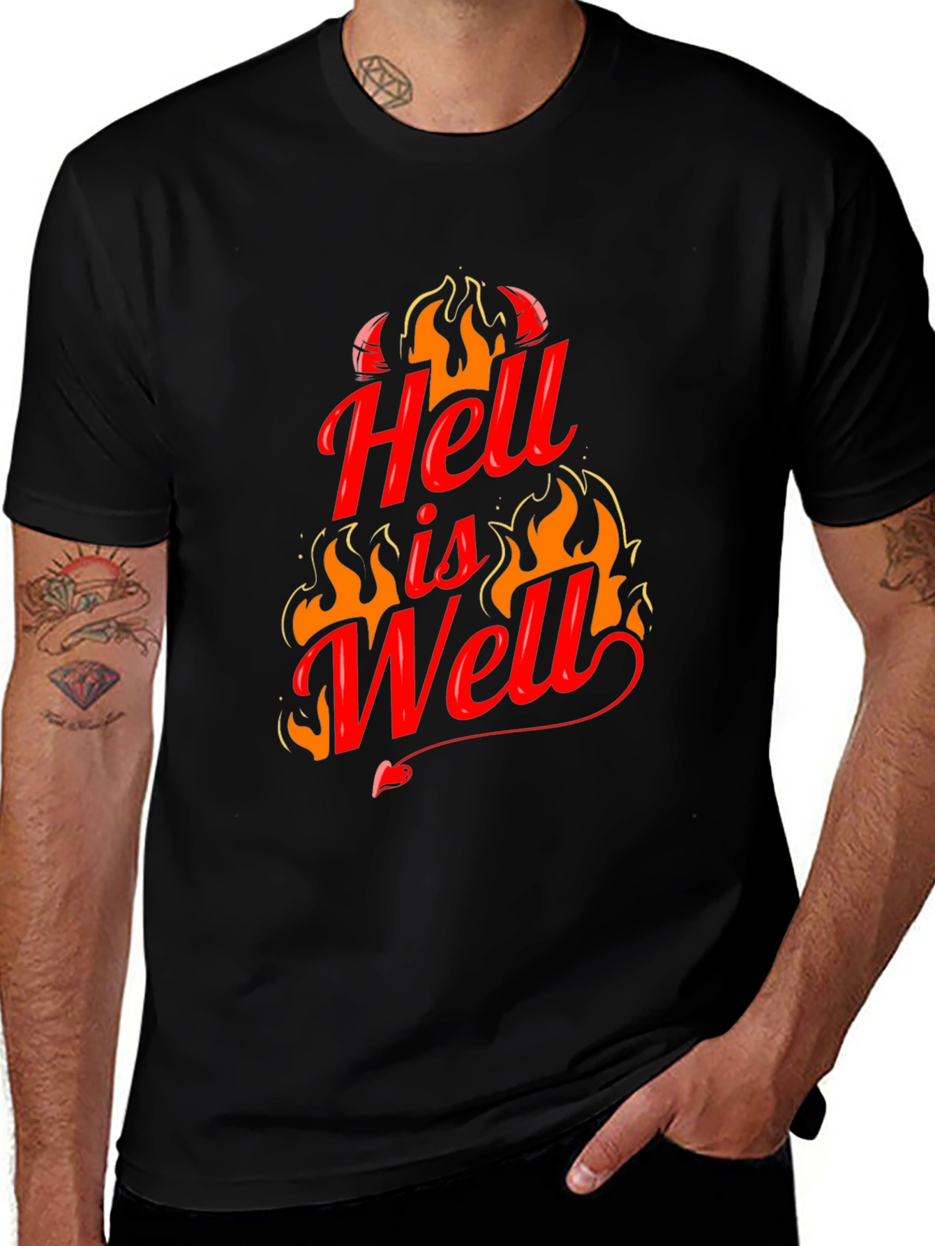 Variant 13 of Hell is Well Graphic T-Shirt - Black