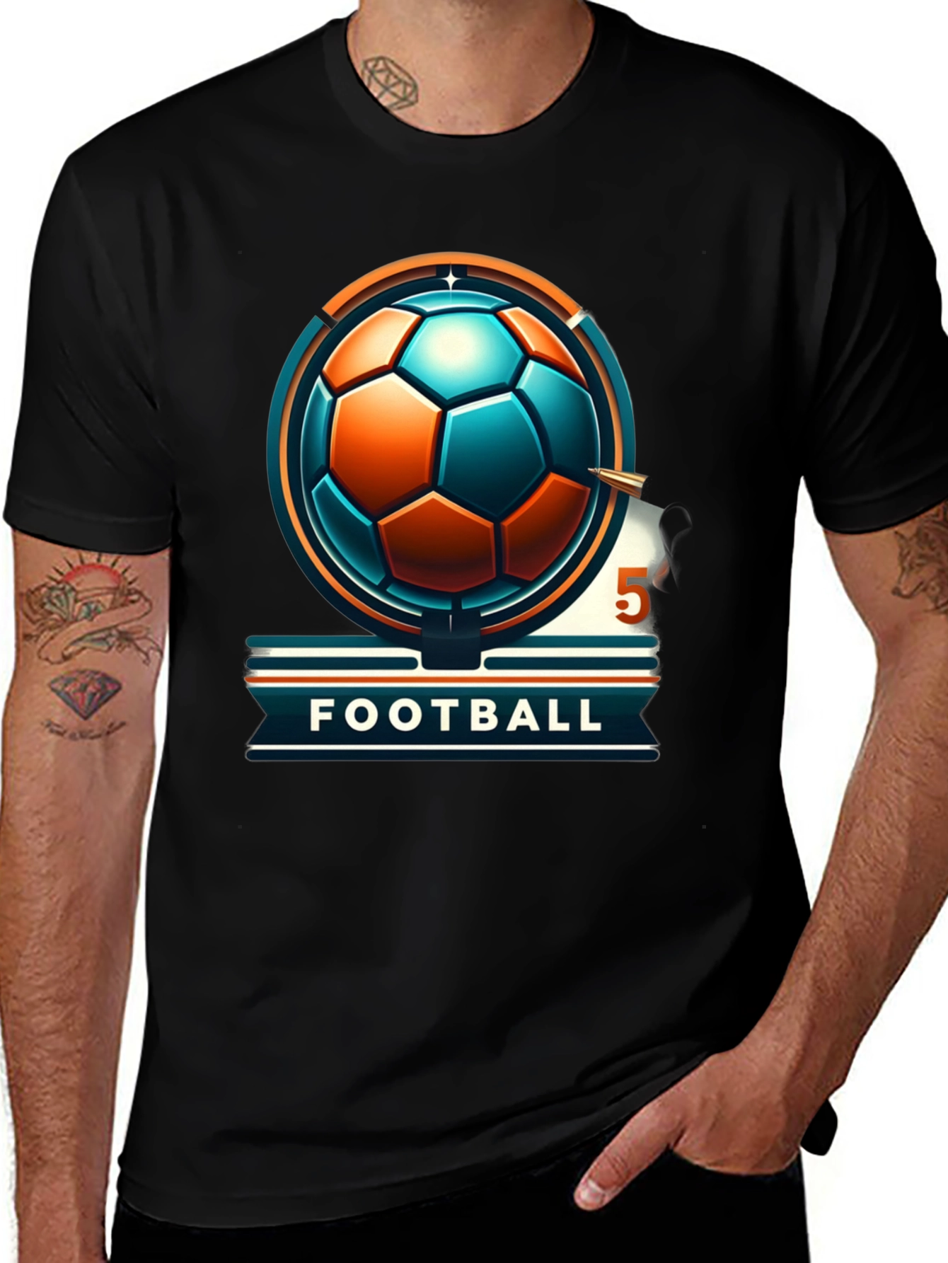 Variant 15 of Football Graphic Tee - Stylish & Sporty Design