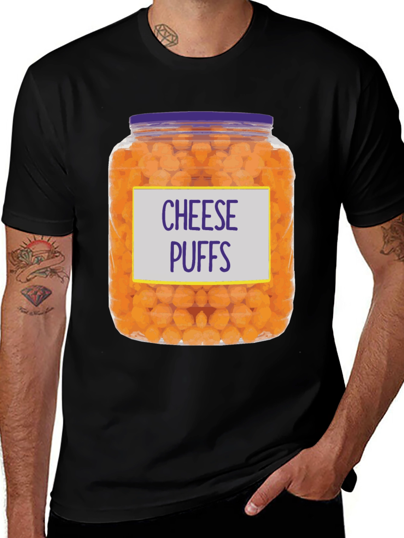 Variant 29 of Cheese Puffs T-Shirt - Novelty Food Tee