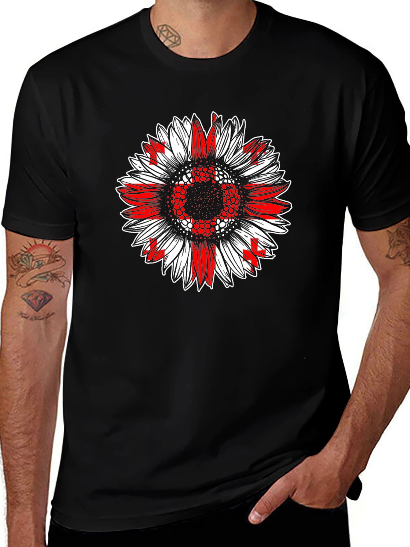 Variant 20 of Sunflower Georgia Flag T-Shirt