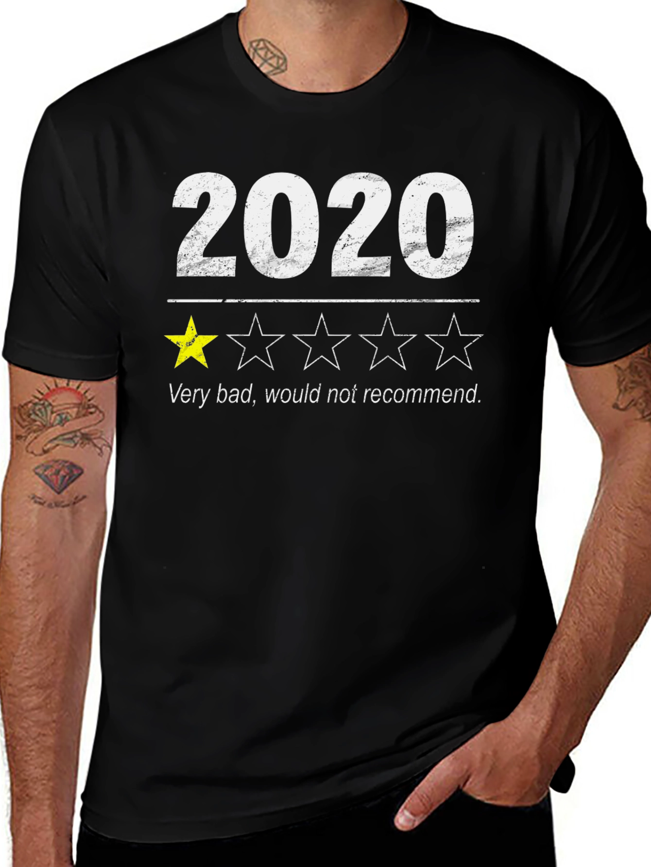 2020 One Star T-Shirt - Funny Bad Year Review Tee