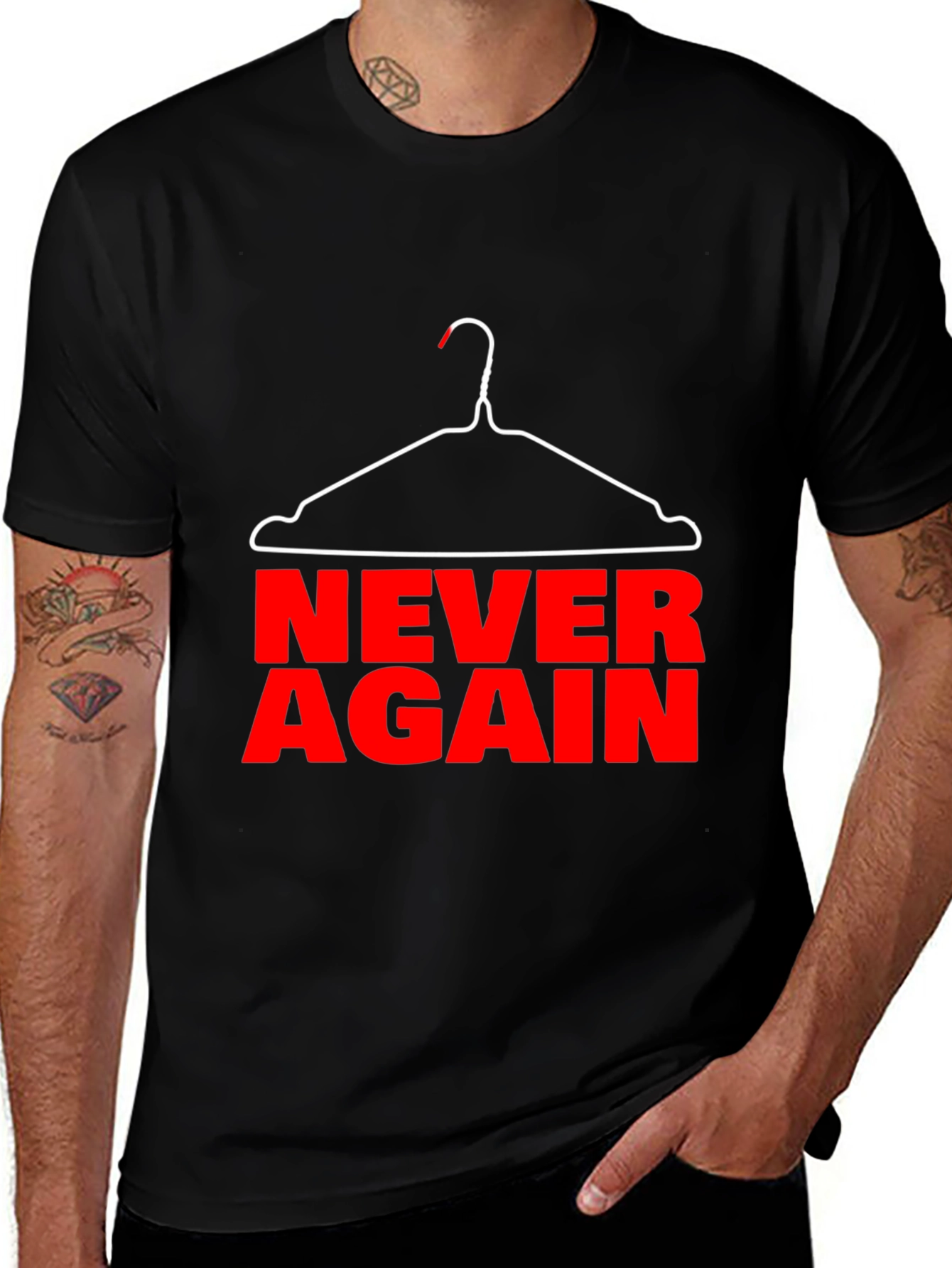 Never Again Hanger Graphic Tee