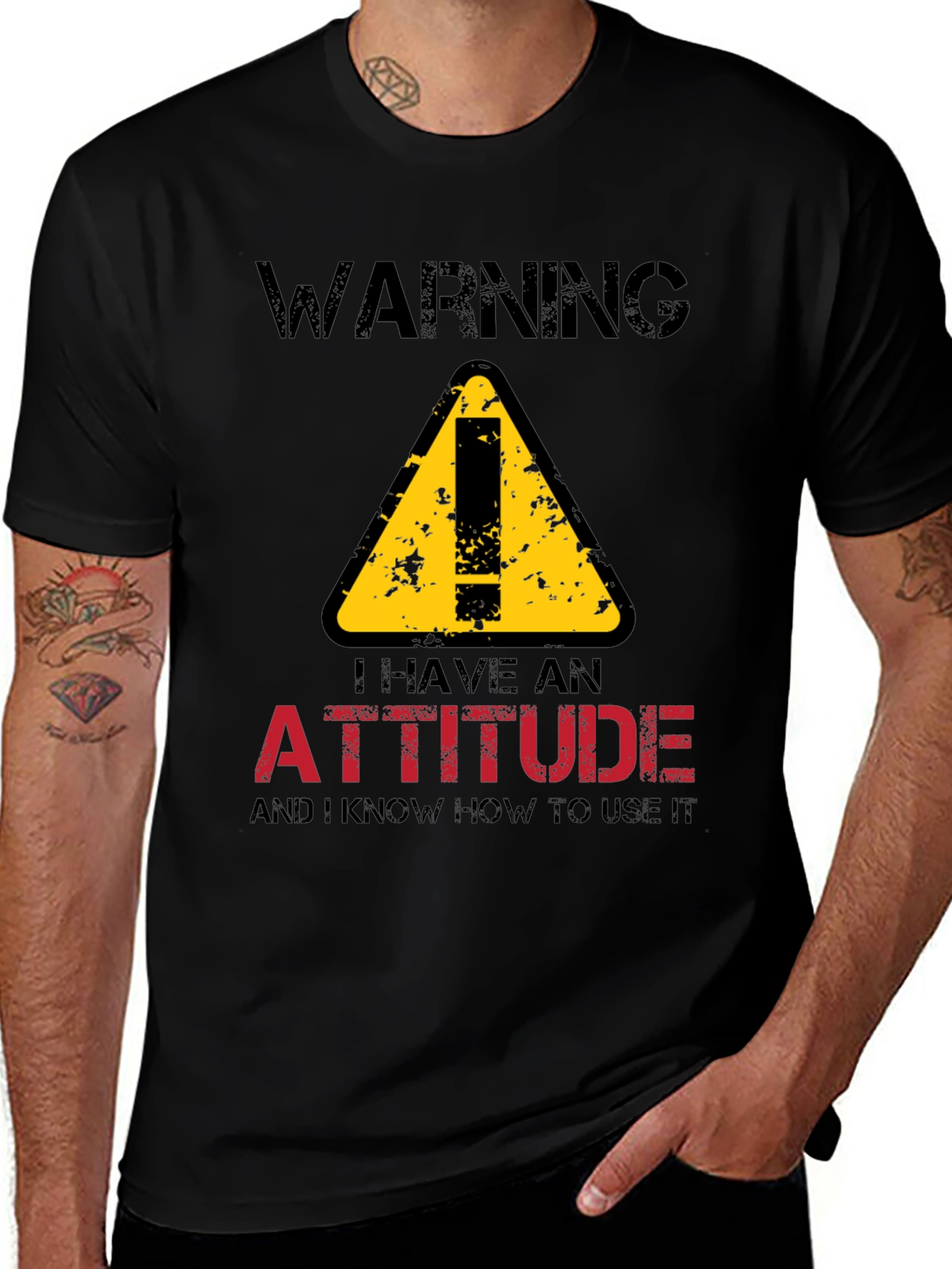 Variant 24 of Warning Attitude T-Shirt - Funny Graphic Tee