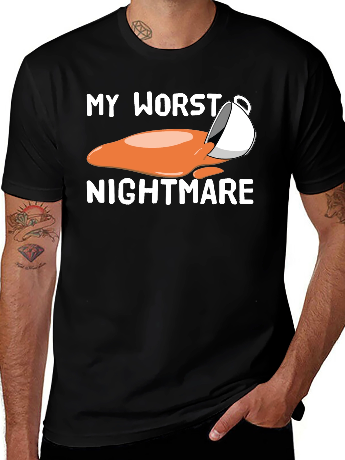 Variant 7 of My Worst Nightmare Coffee Spill Graphic T-Shirt