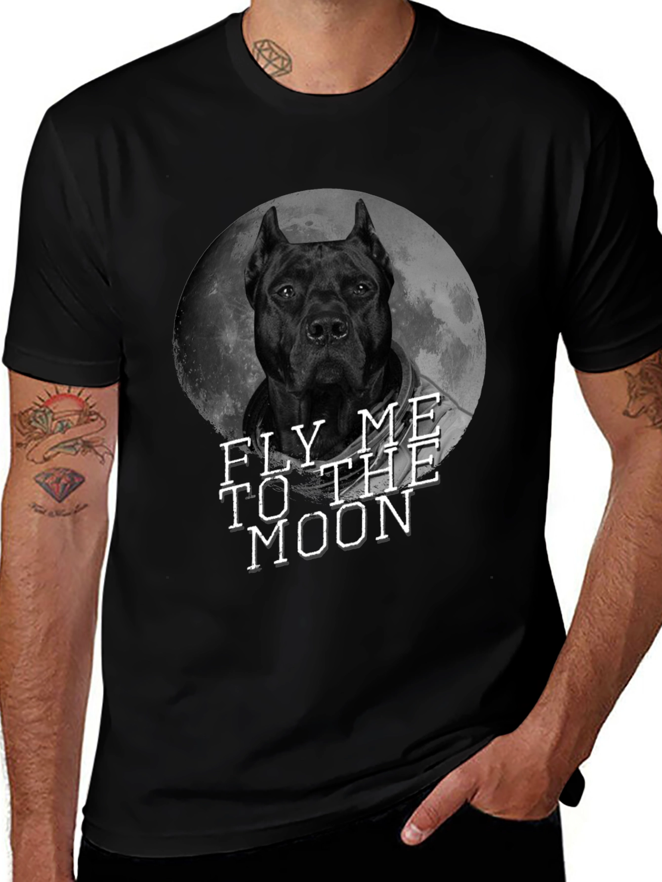 Variant 3 of Fly Me to the Moon Dog T-Shirt