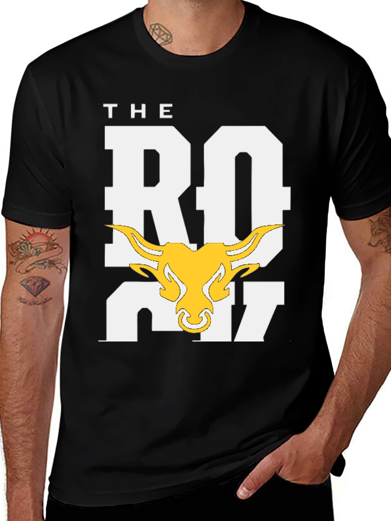 Variant 4 of The Rock Bull T-Shirt - Black