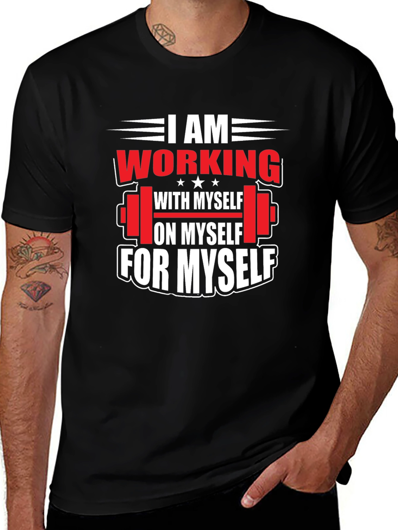 Gym Motivation T-Shirt: Working On Myself