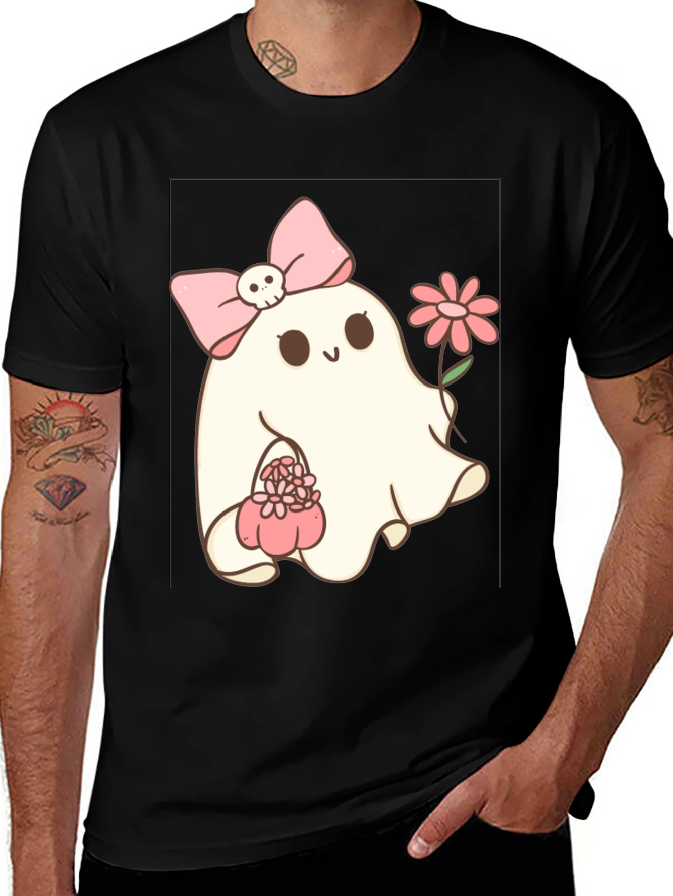 Variant 29 of Cute Ghost with Bow T-Shirt