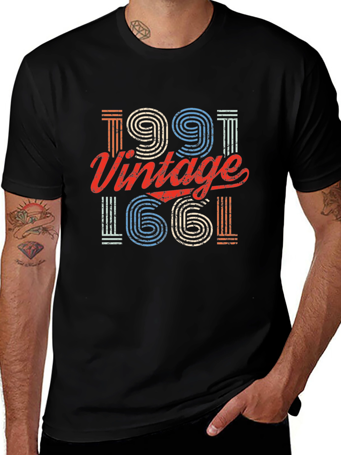 Variant 21 of Vintage 1991 Graphic T-Shirt - Retro Style