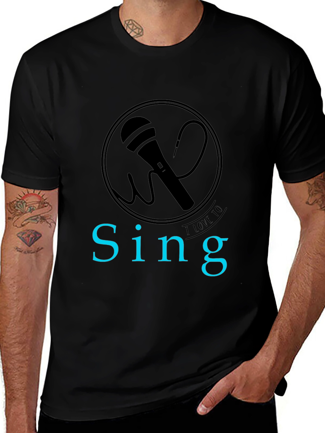 Variant 6 of Sing Microphone Graphic Tee