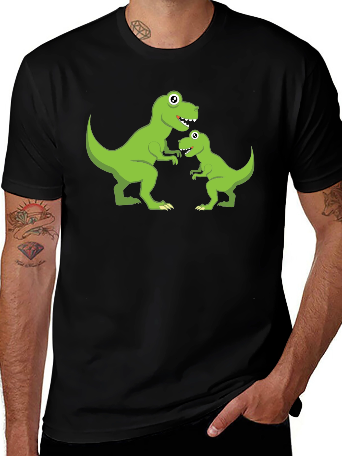 Variant 9 of Dino Mom & Me Black T-Shirt