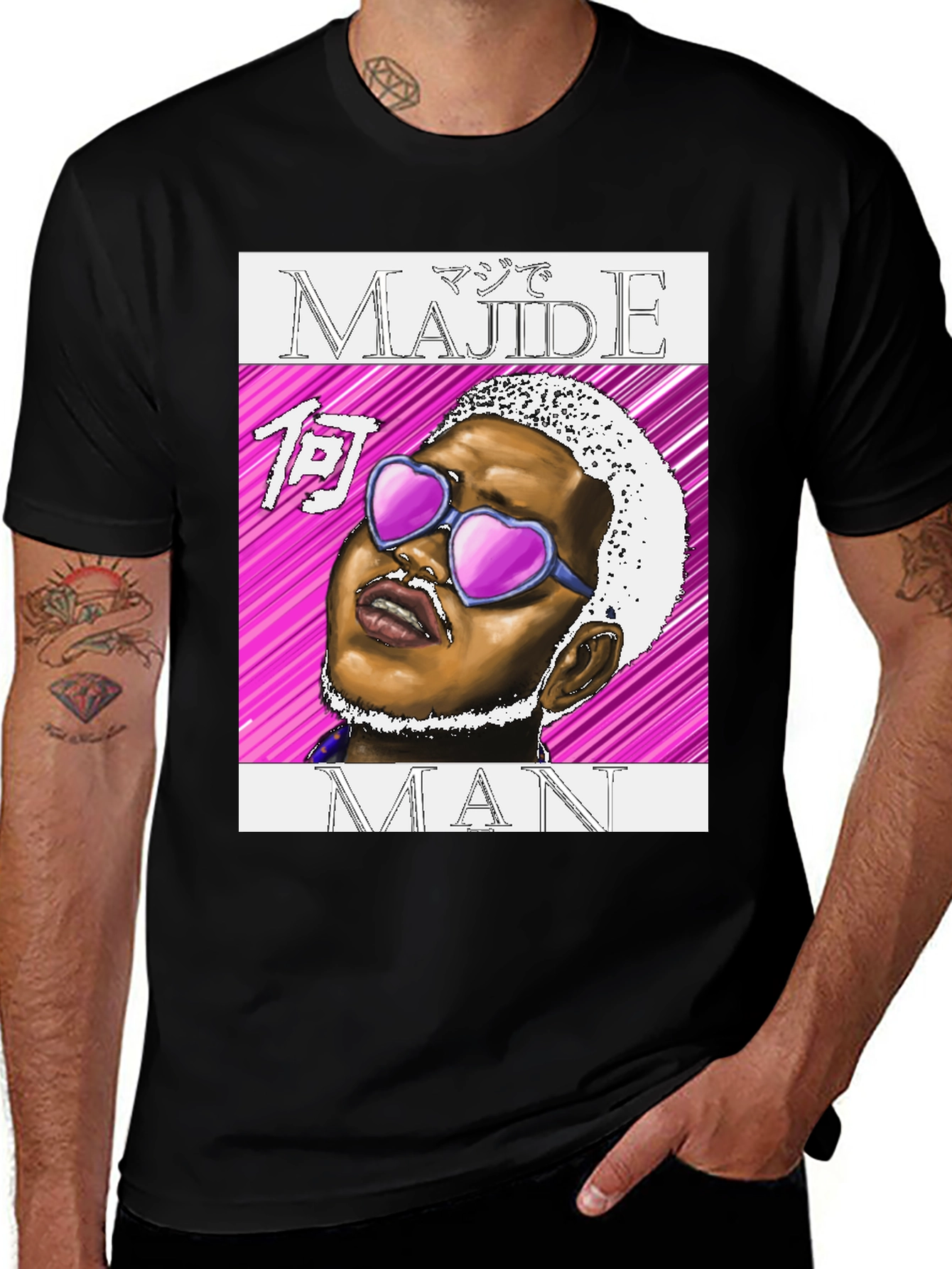Variant 9 of Majide Man Graphic Tee - Edgy Style