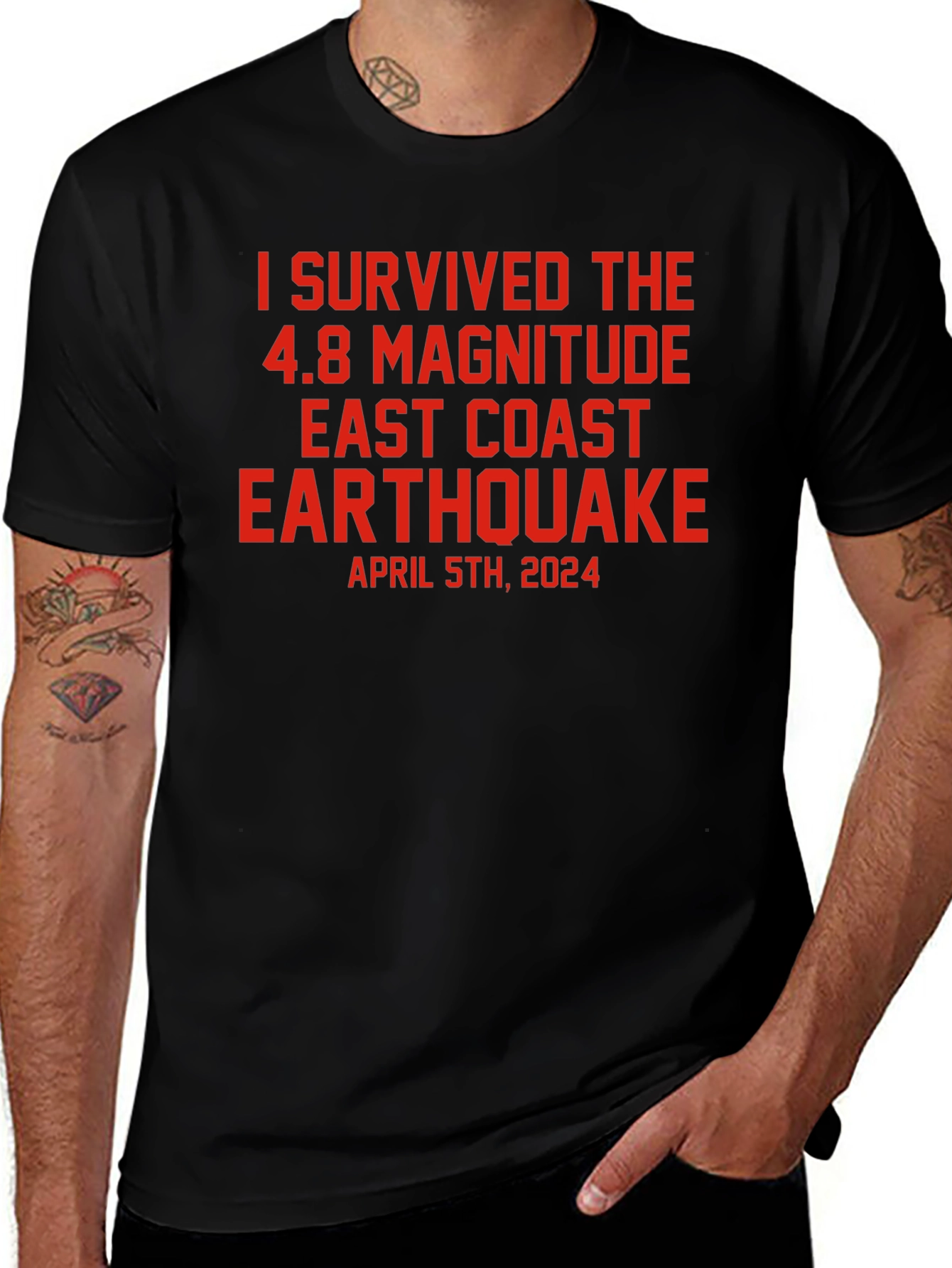 Variant 19 of I Survived 4.8 East Coast Earthquake T-Shirt