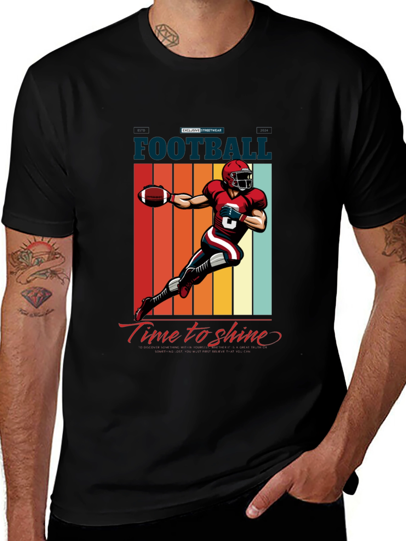 Variant 2 of Football Time to Shine Graphic Tee