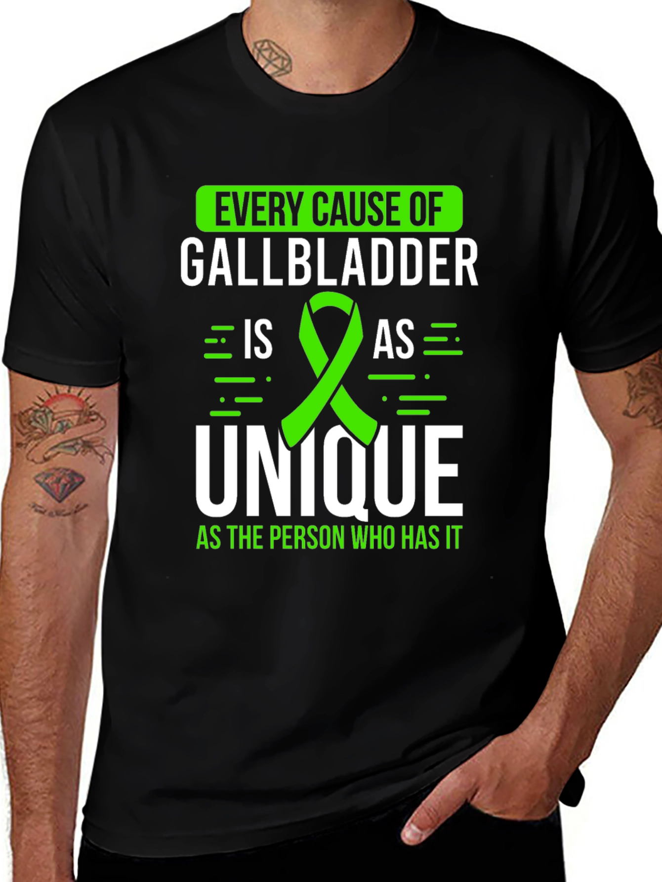 Gallbladder Awareness T-Shirt - Every Cause Unique Tee