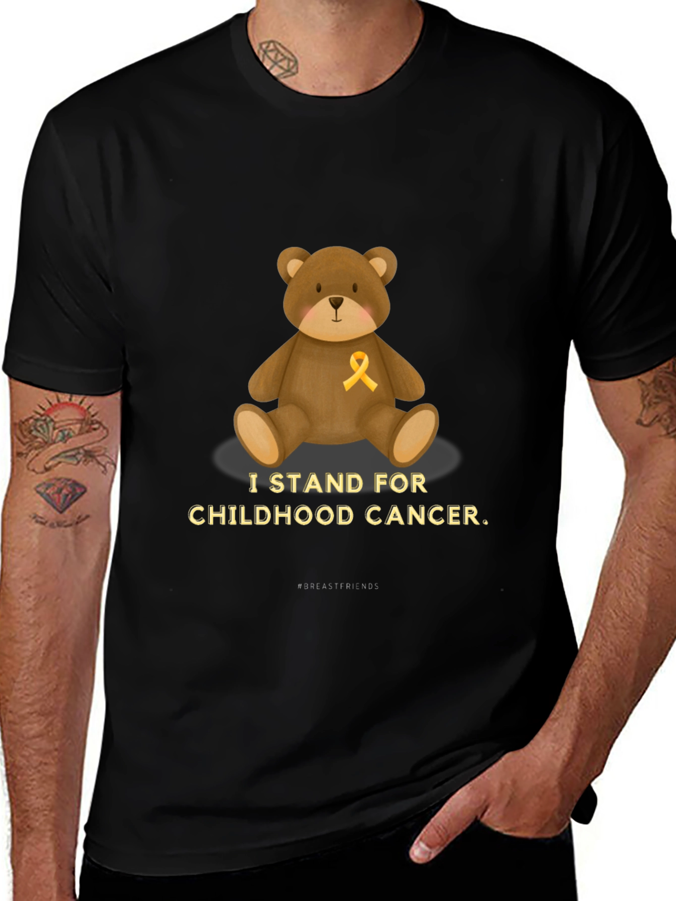 Childhood Cancer Awareness Bear T-Shirt