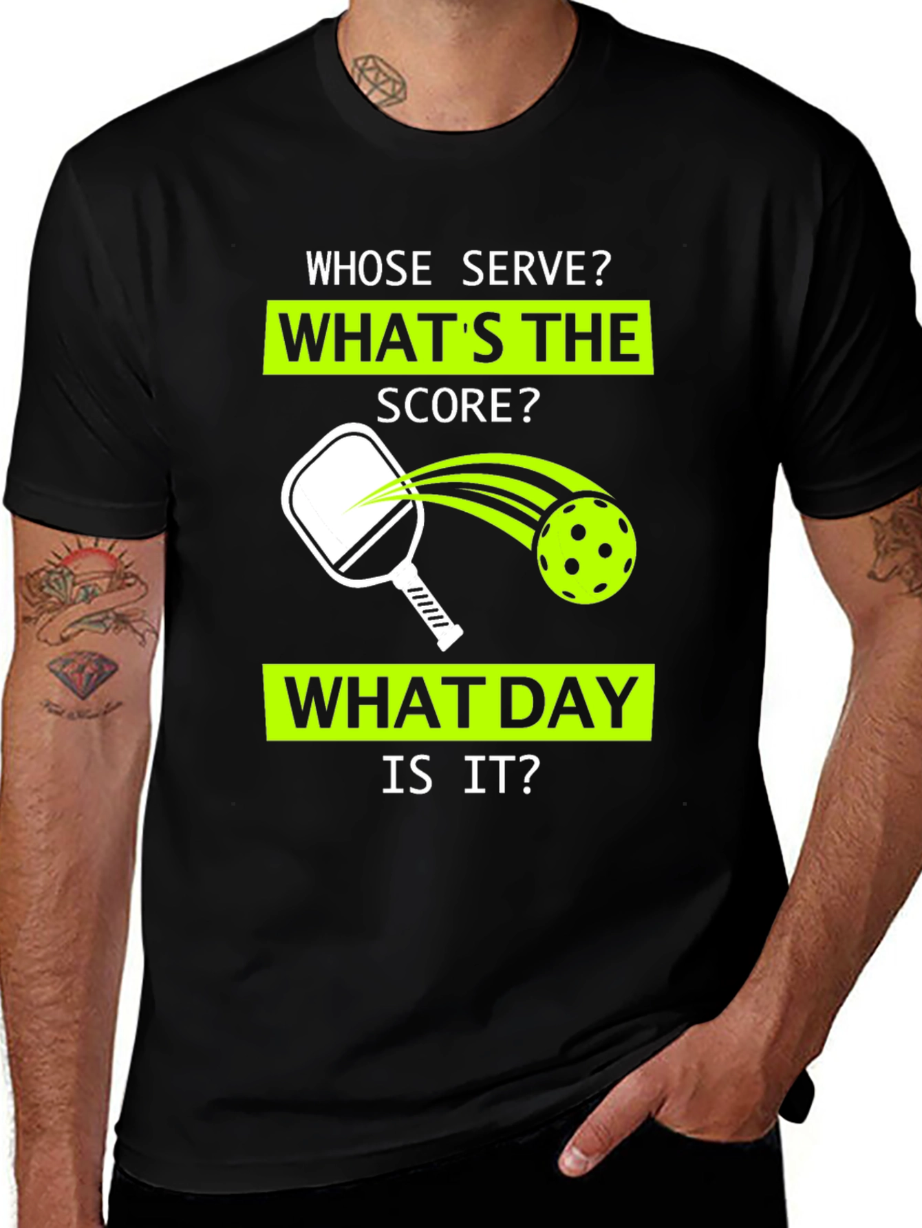 Variant 3 of Pickleball T-Shirt: Whose Serve? What's the Score?