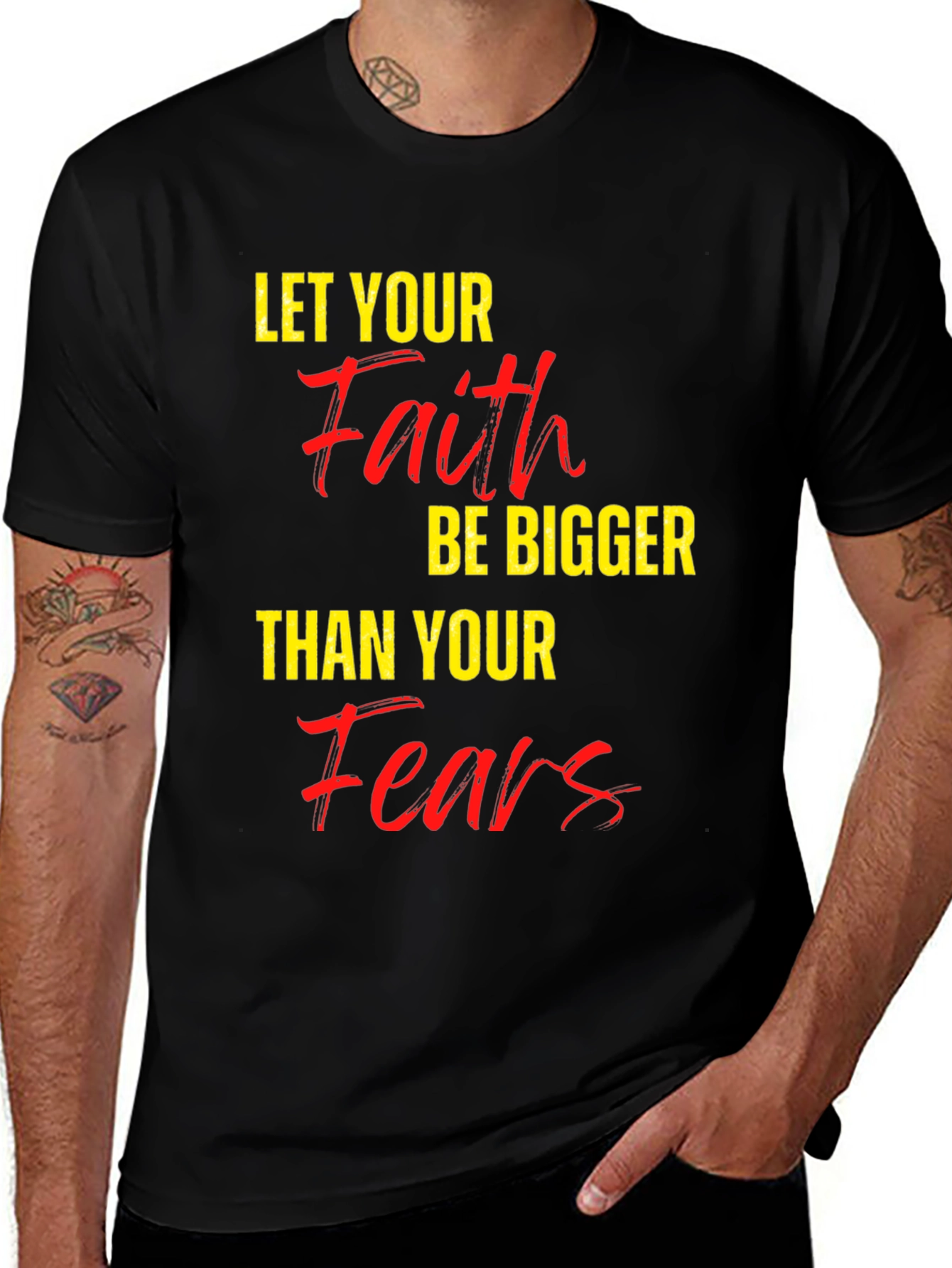 Variant 16 of Faith Over Fears T-Shirt - Motivational Tee