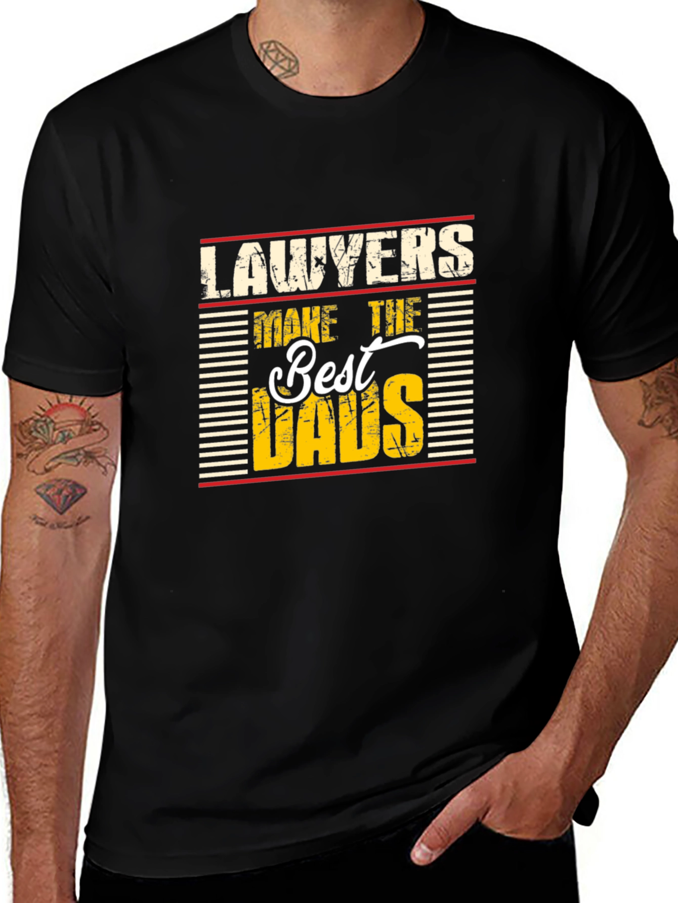 Variant 15 of Lawyers Make The Best Dads Novelty Graphic T-Shirt
