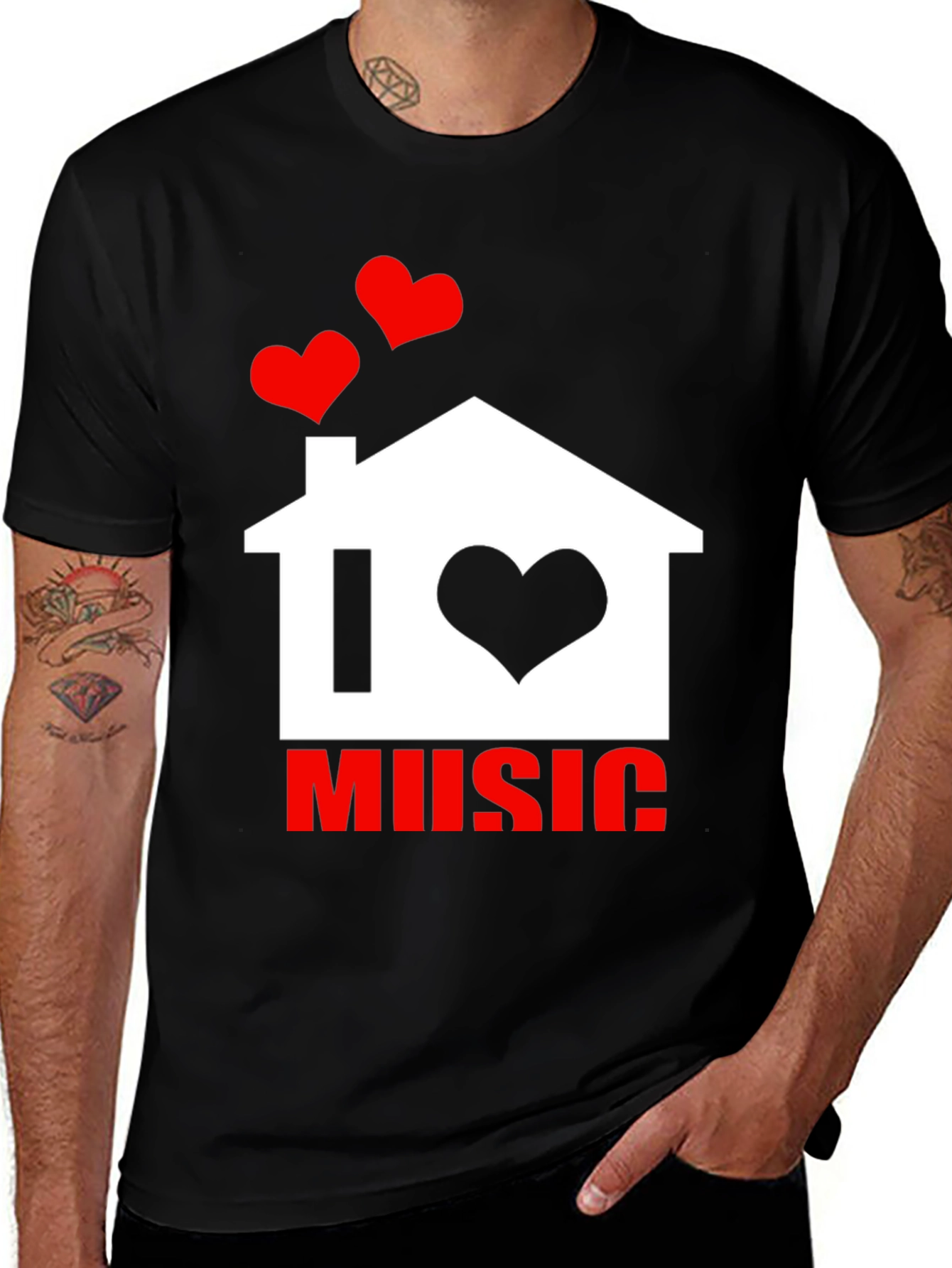Variant 20 of I Love Music T-Shirt - Graphic Tee