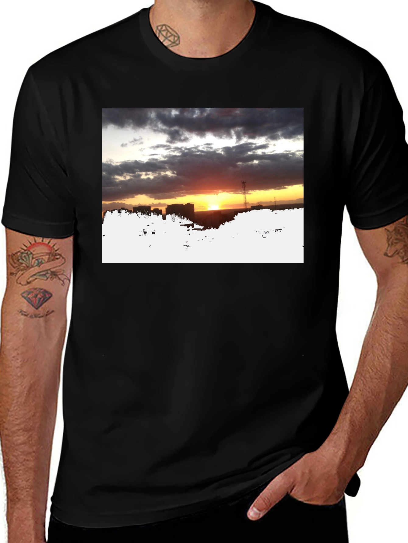 Variant 23 of Sunset Skyline Graphic Tee