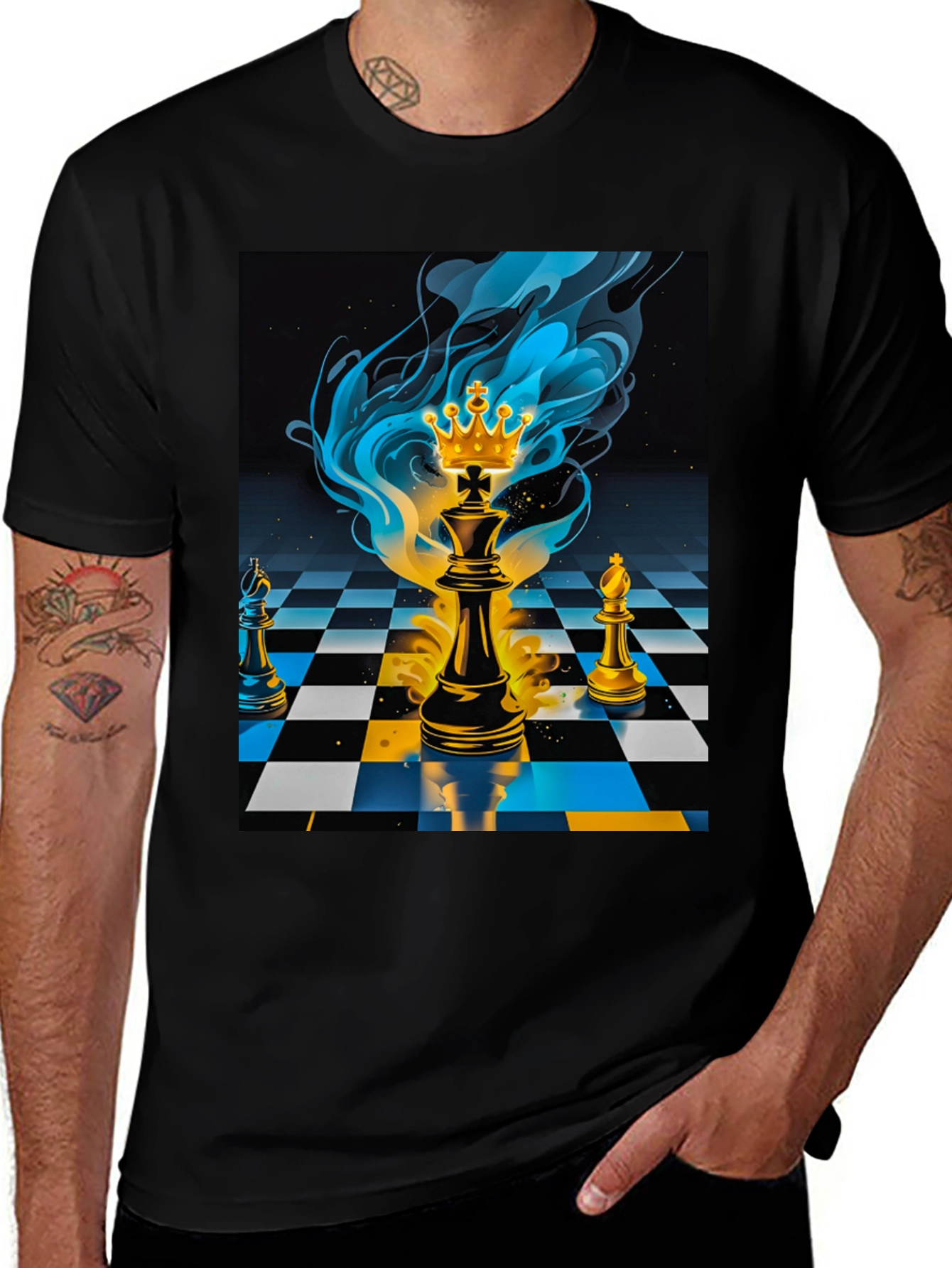 Variant 8 of Chess King Graphic Tee - Strategy & Style