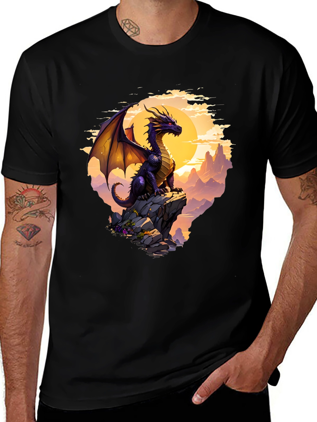 Variant 27 of Dragon Peak Graphic Tee - Fantasy Style T-Shirt
