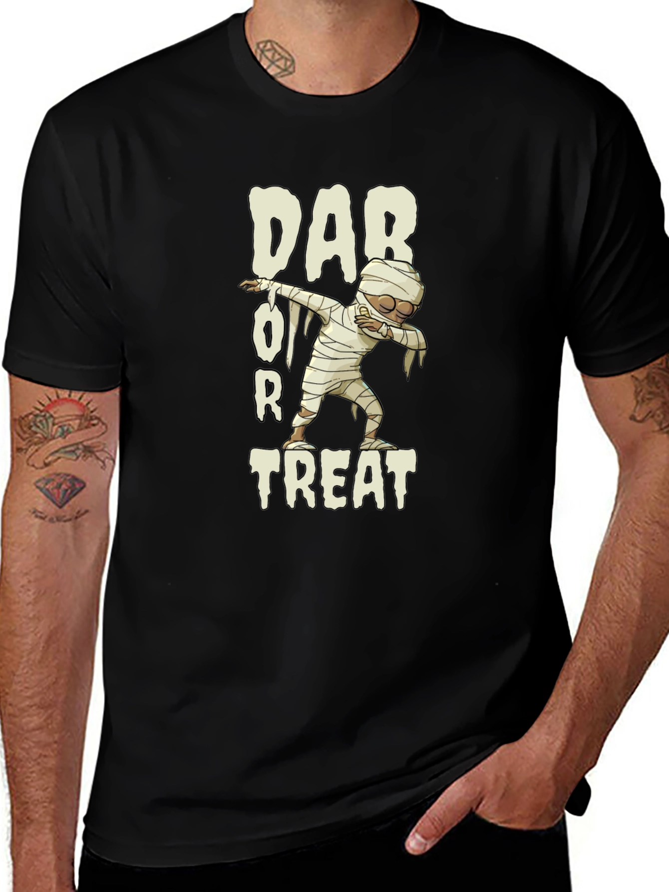 Dab or Treat Mummy T-Shirt - Halloween Fun