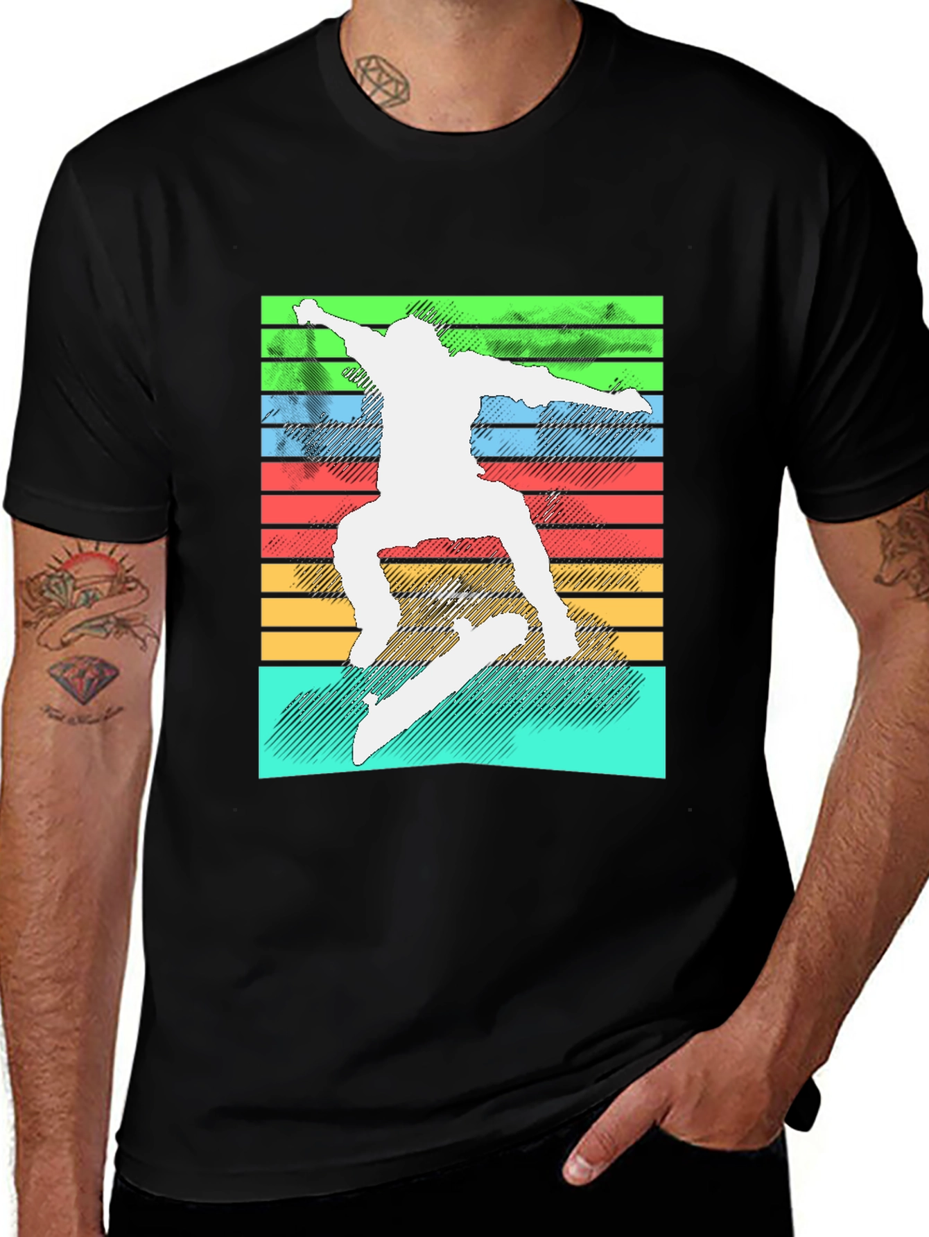 Variant 25 of Retro Skater T-Shirt - Cool Graphic Tee