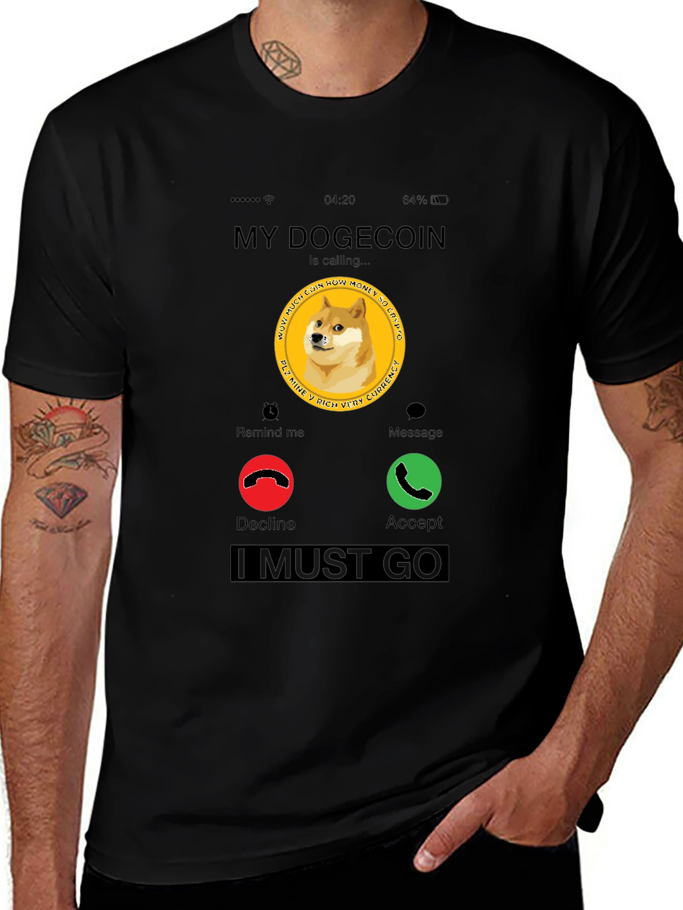 Dogecoin Calling T-Shirt - Crypto Meme Tee